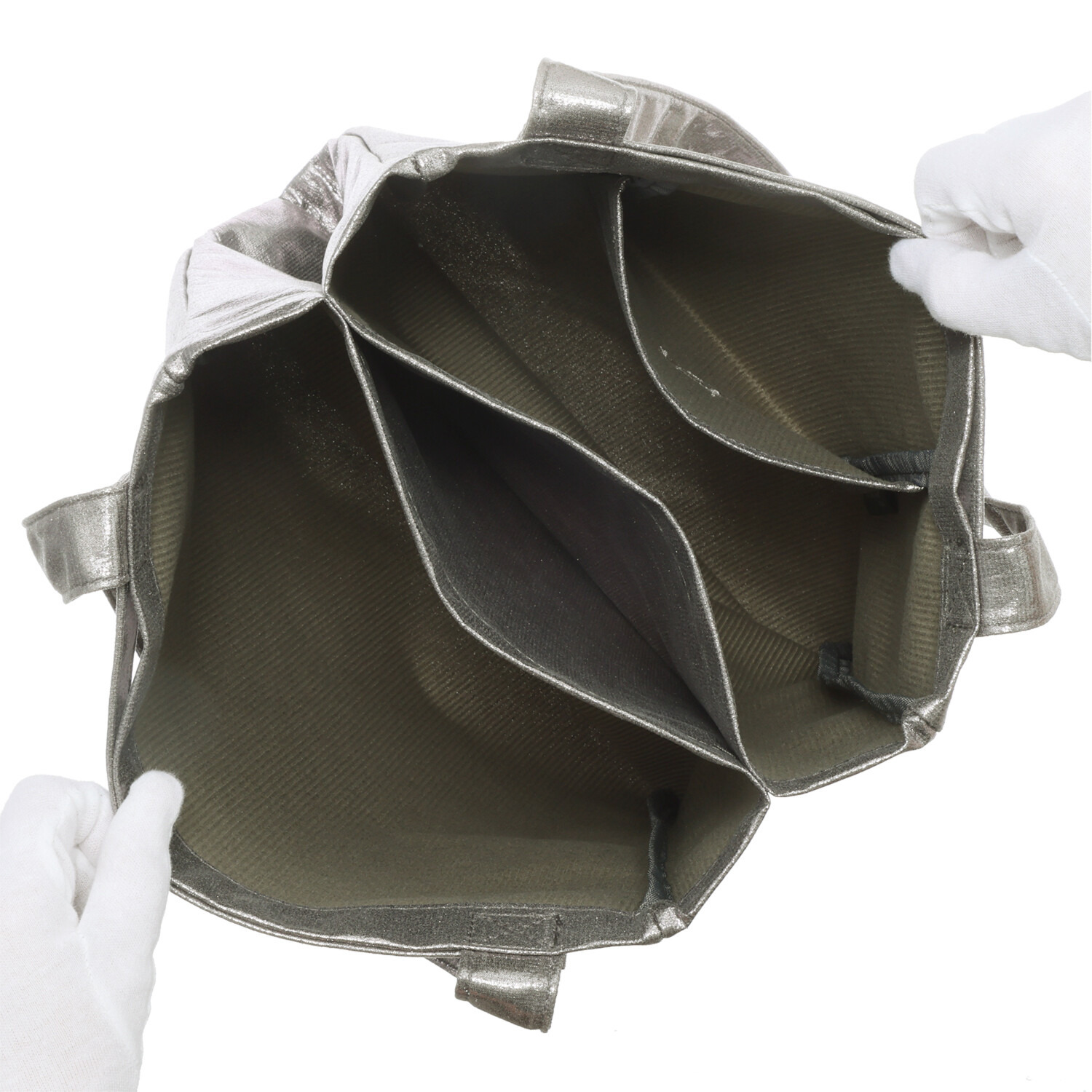 デモデ× マウド・ターサー メタリックカラー 三層式 ２ウェイトートバッグ “ラディウス”