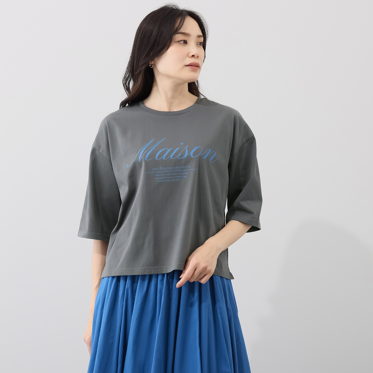 エピデミーク コットン１００％ 配色ロゴＴシャツ