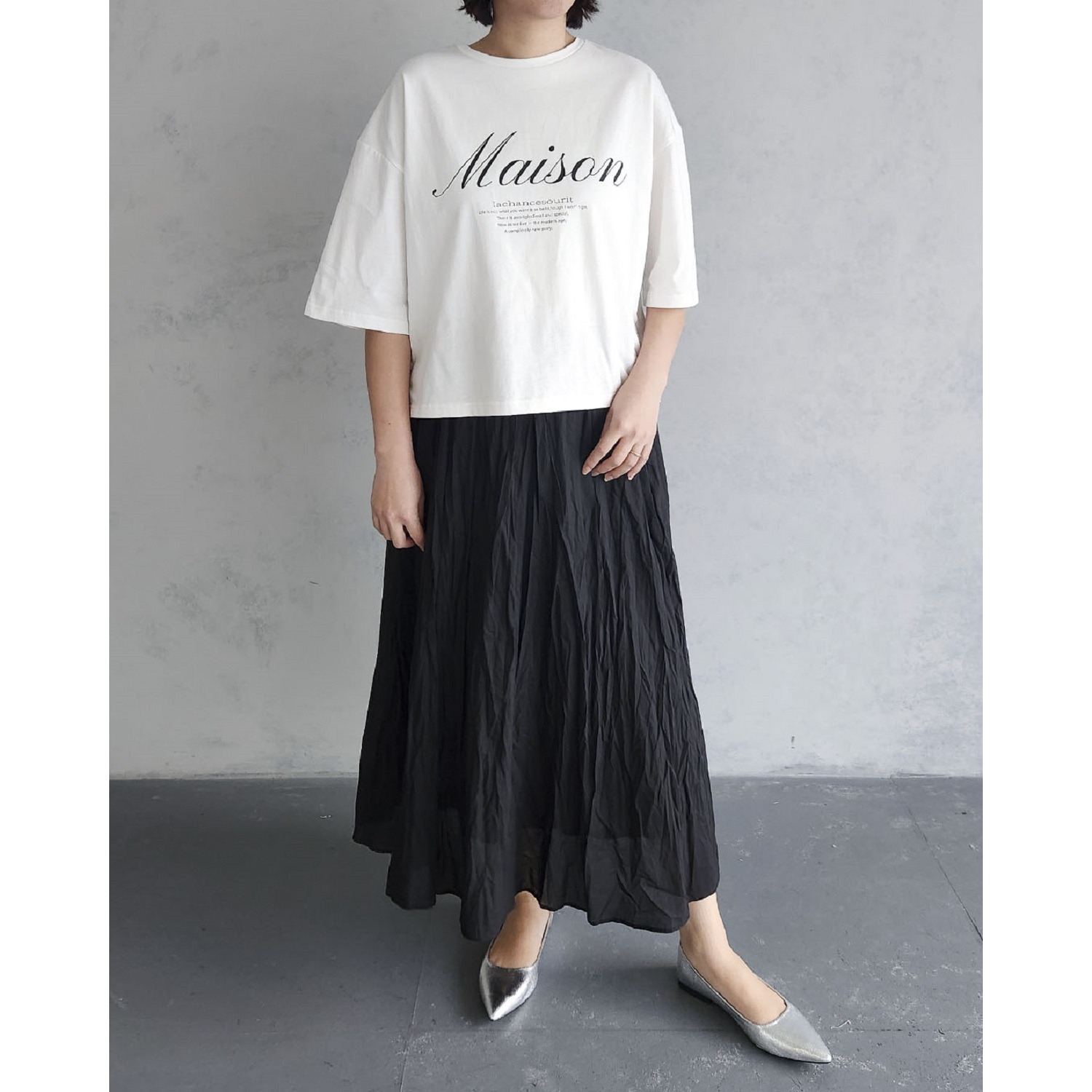 エピデミーク コットン１００％ 配色ロゴＴシャツ