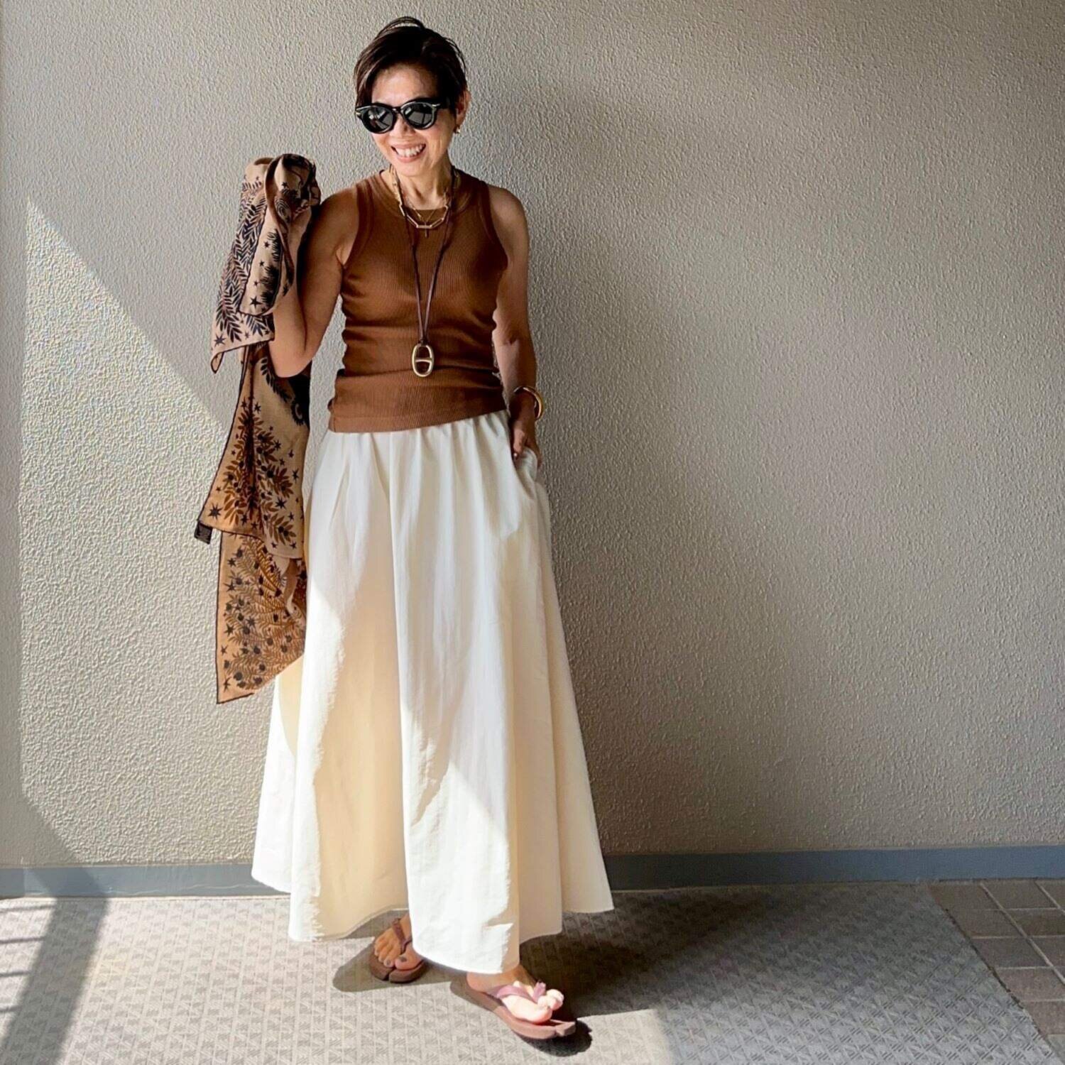 ラソエヌサーティスリー ディグリーズ テレコタンクトップ