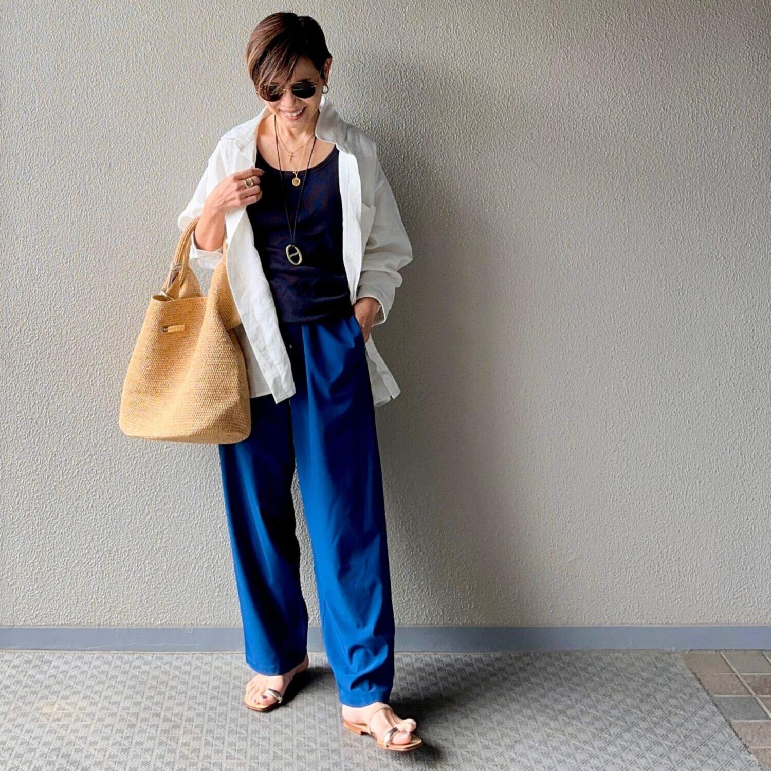 ラソエヌサーティスリー ディグリーズ テレコタンクトップ