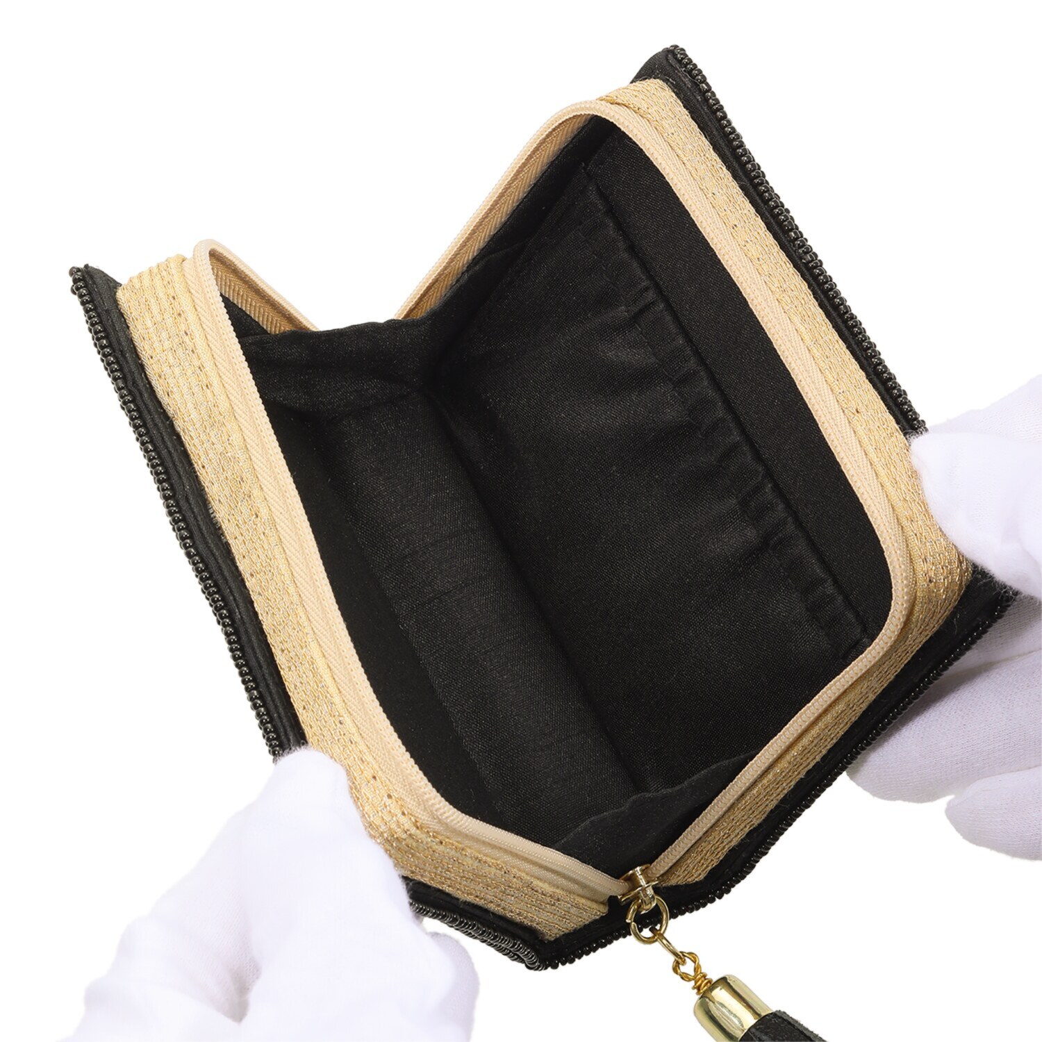 マダムヒロコ ビーズ刺しゅう ブックデザインポーチ “エスプリガール”