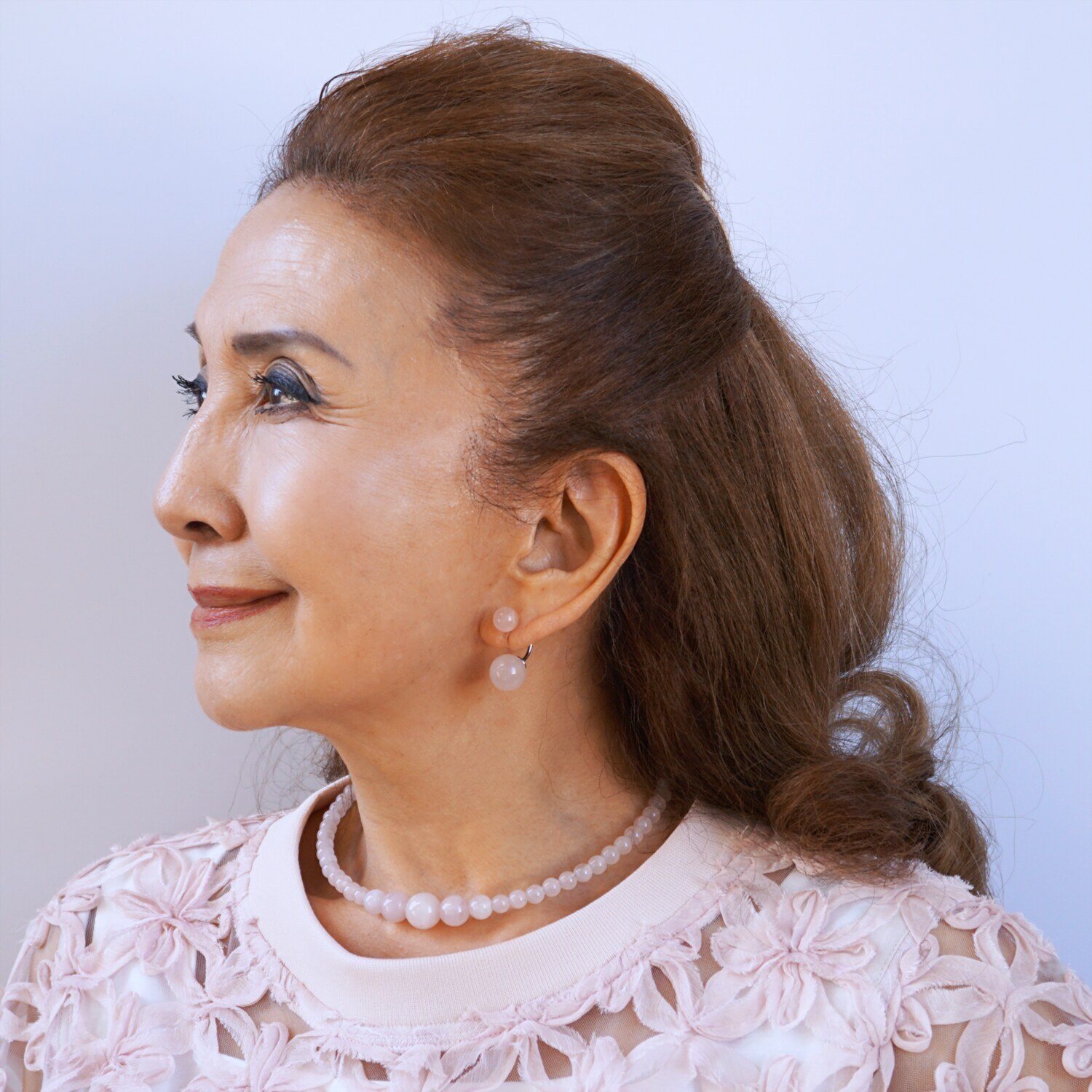 マダムヒロコ ジェムストーン しなやかワイヤー グラデーションネックレス “キャンディージェム”