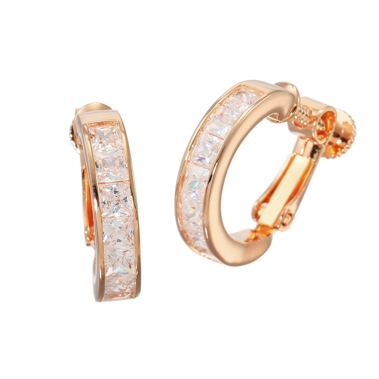 マダムヒロコ プリンセスカットＣＺ ラインデザイン イヤリング／ピアス “プリンセスライン”