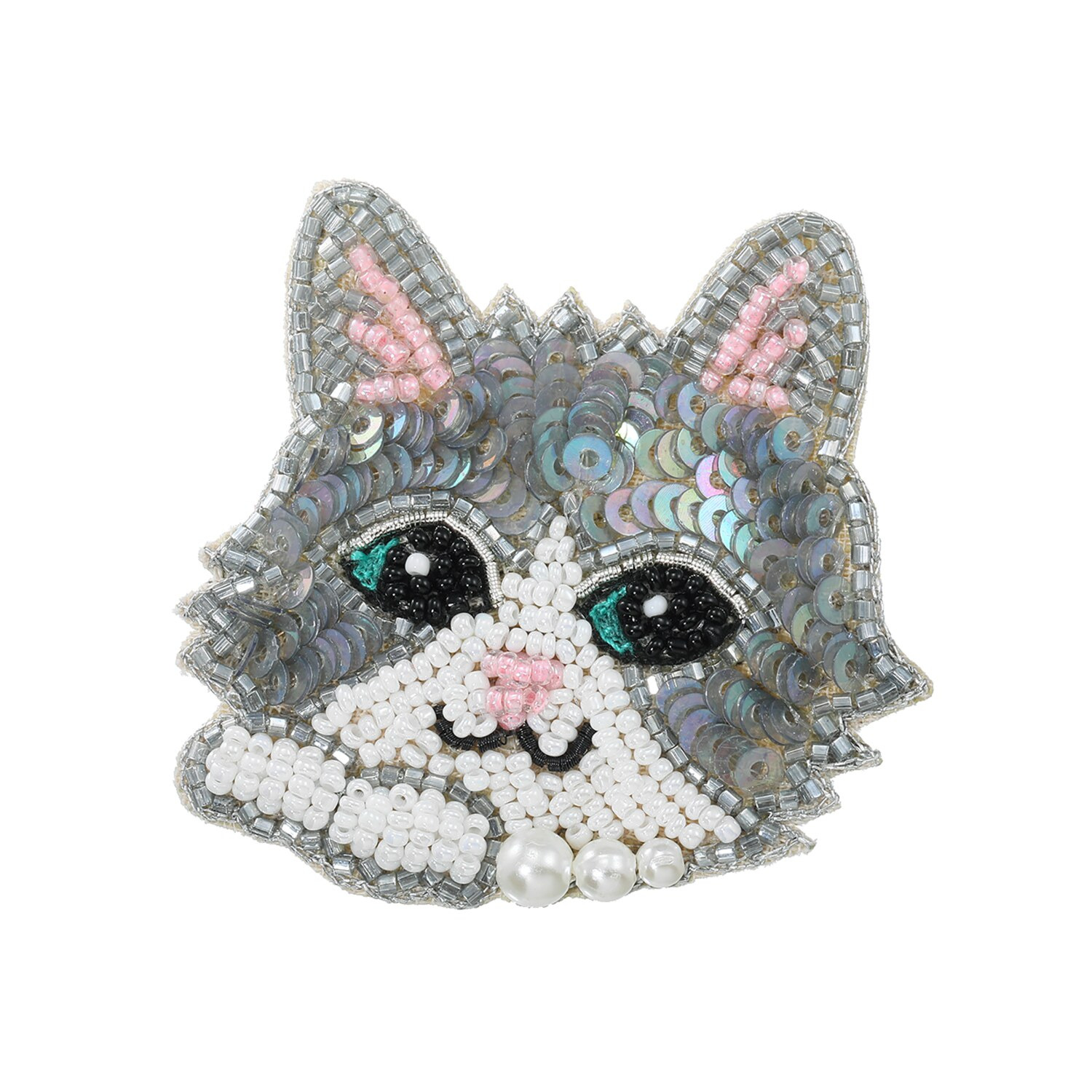 マダムヒロコ ビーズ刺しゅう アニマルモティーフ ブローチ “マイフレンド”