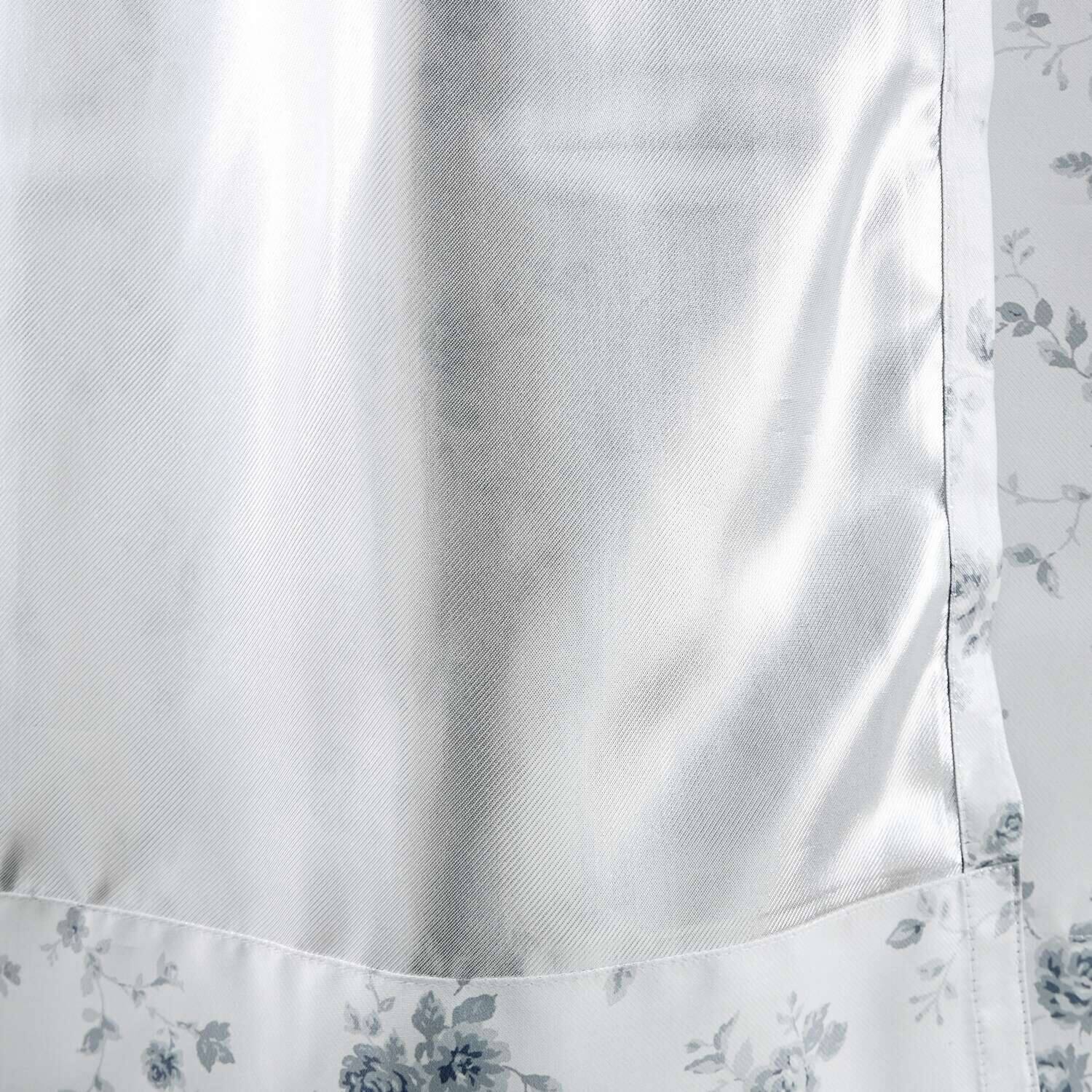 エコファイン 遮熱＆ＵＶカット フラワー柄カーテン２枚組 ＜１００×２０８ｃｍ＞