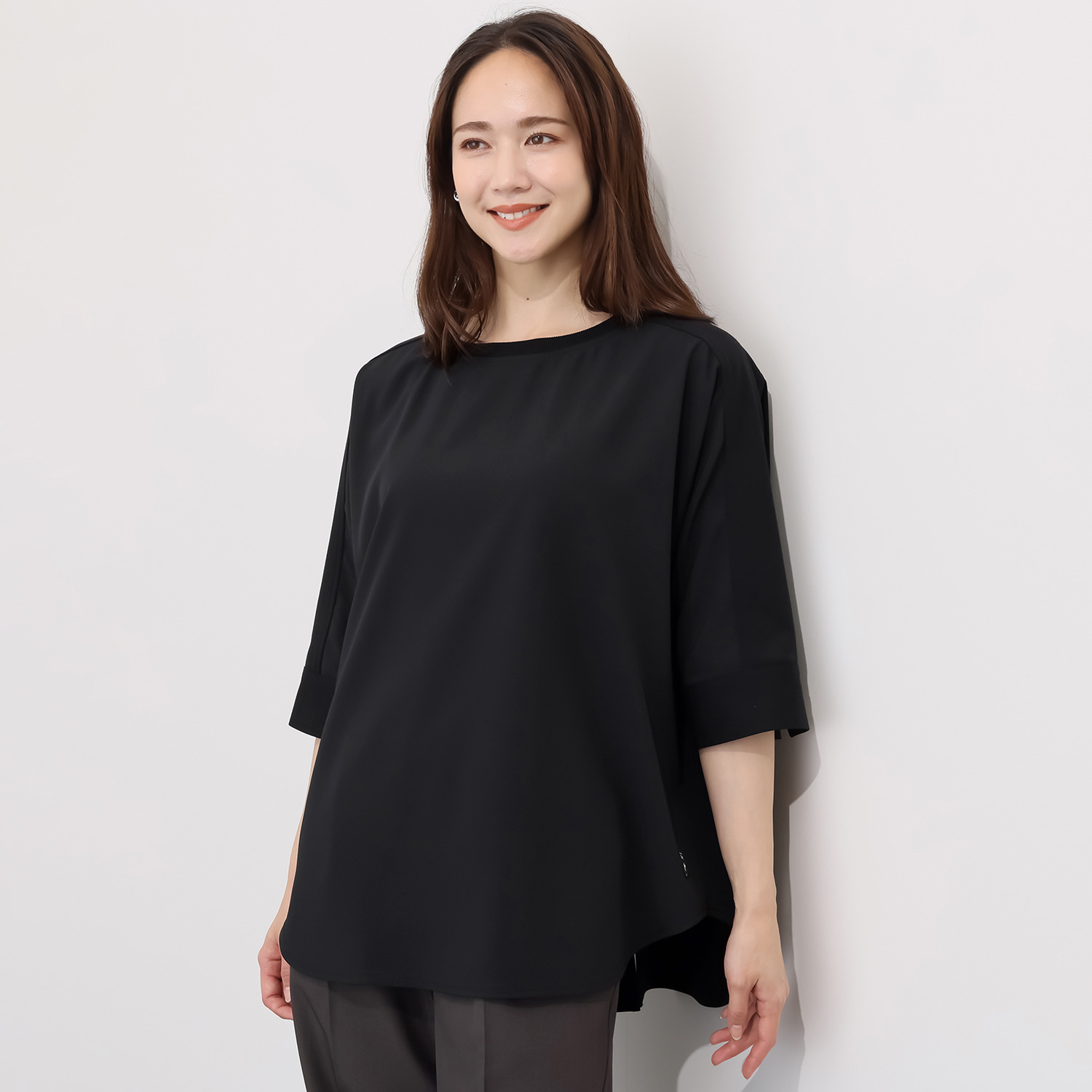 シーン 異素材コンビ ドルマンスリーブ プルオーバー