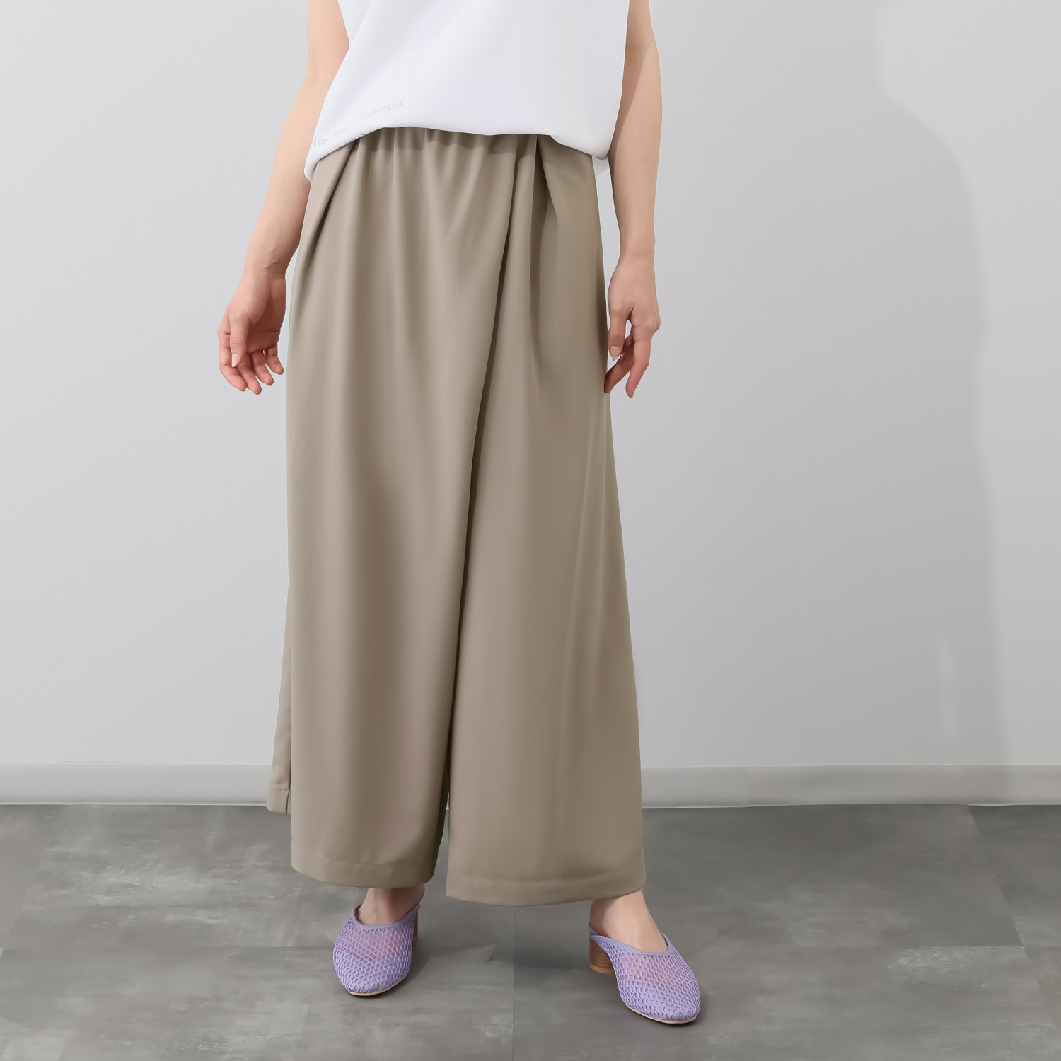 シーン アシンメトリー ワイドパンツ