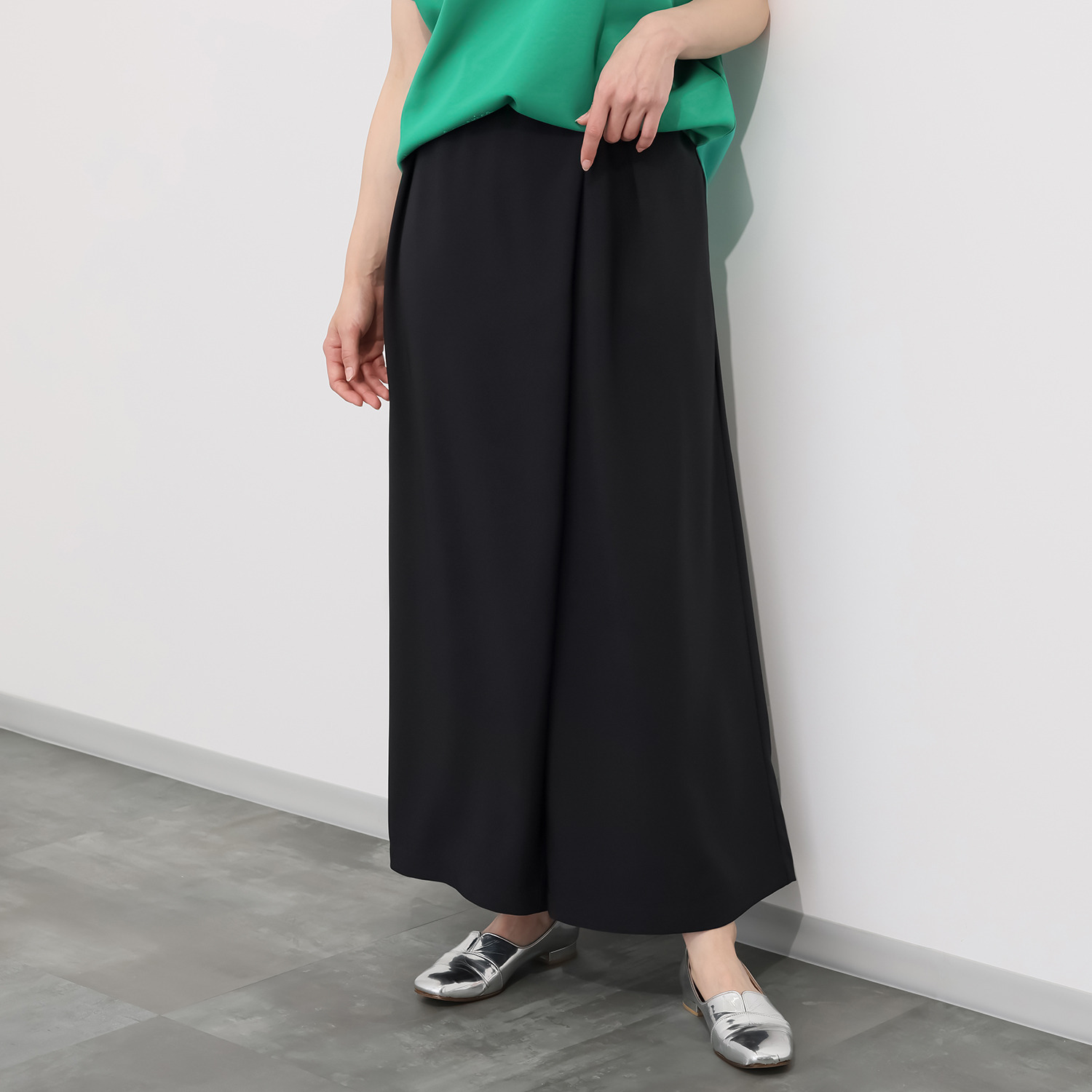 シーン アシンメトリー ワイドパンツ