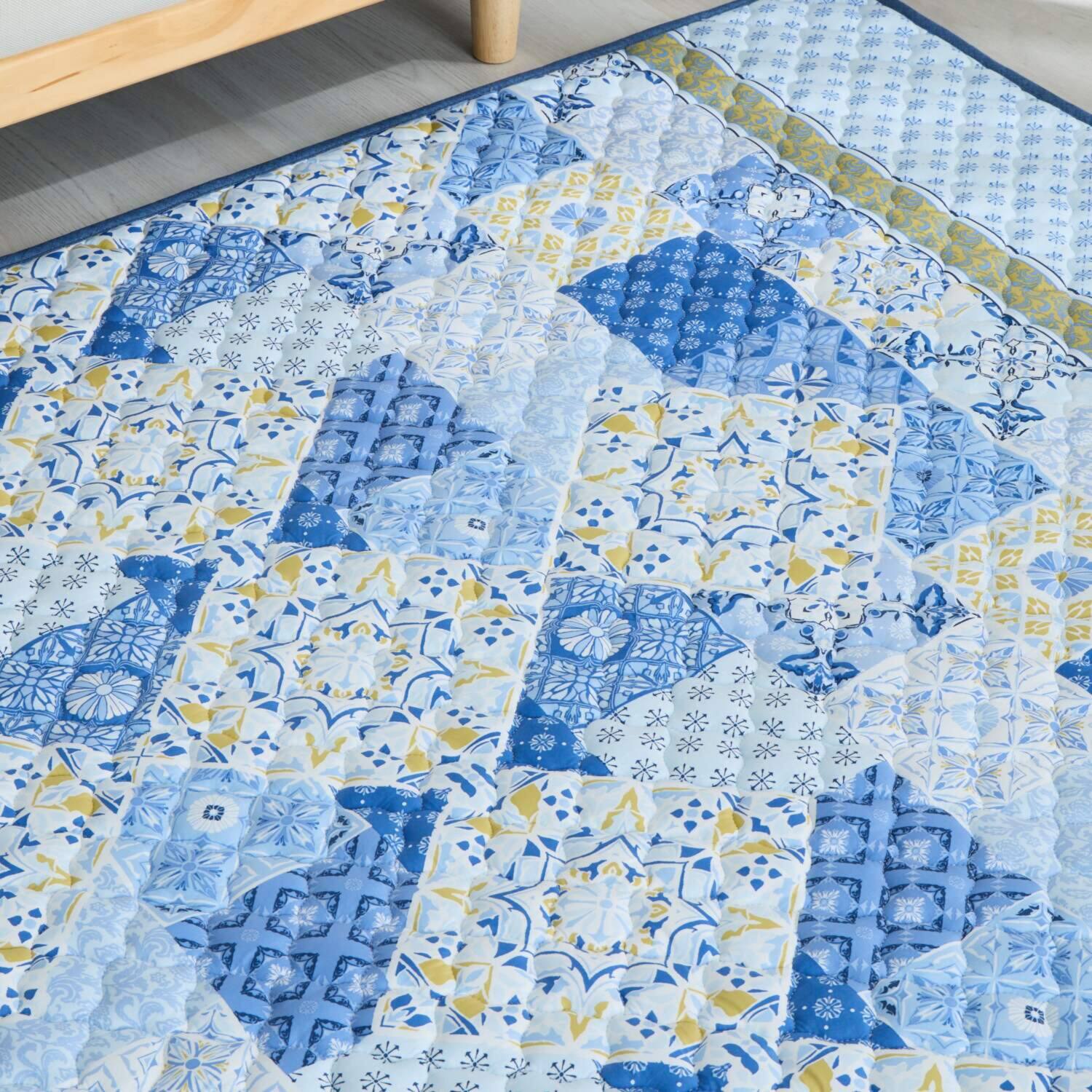 モリリン もちもちさらっと快適 除湿・消臭・防ダニ ＤＲＹ＆ＤＥＯ 冷感キルトラグ ＜１３０×１９０ｃｍ＞