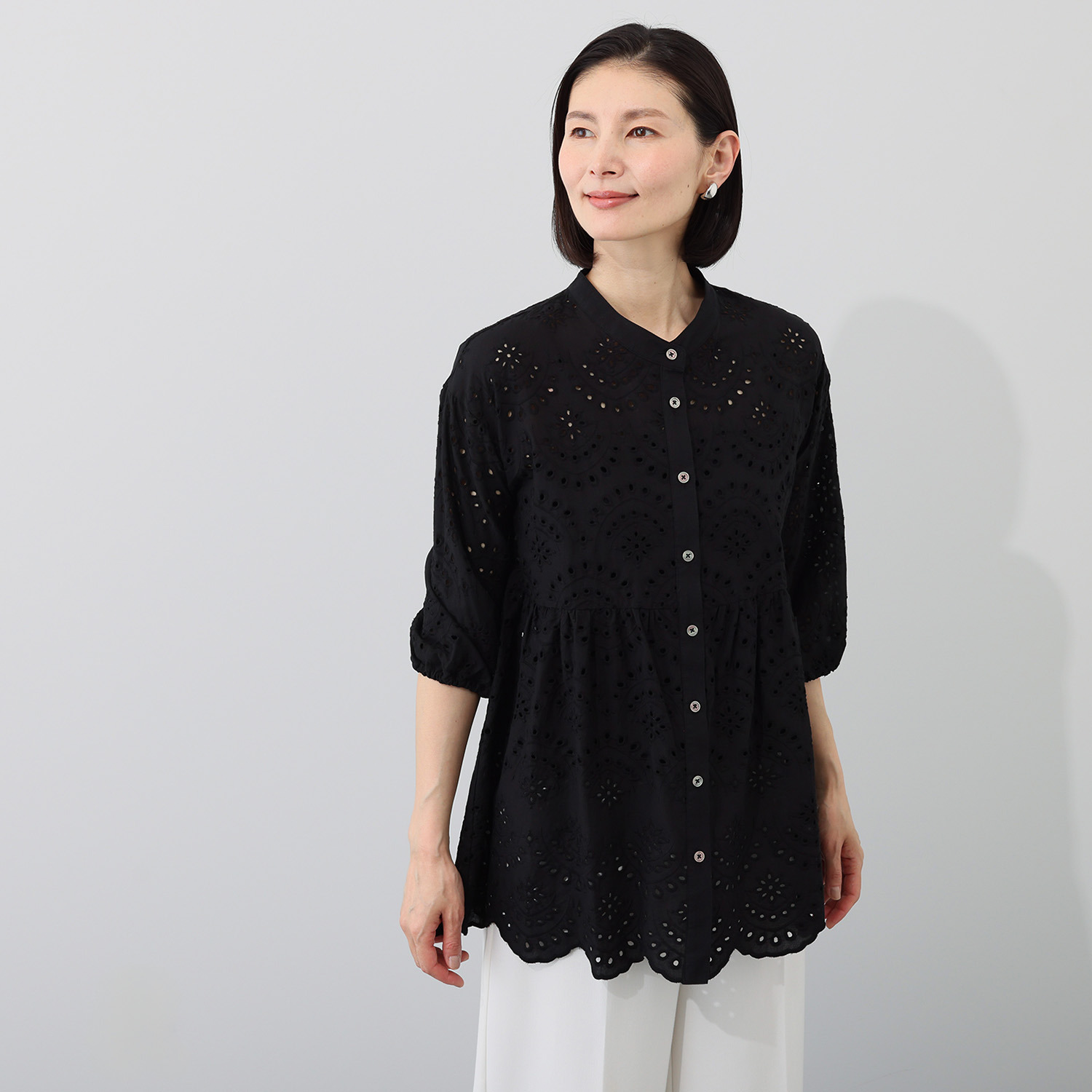 ダジュール カットワーク レースブラウス