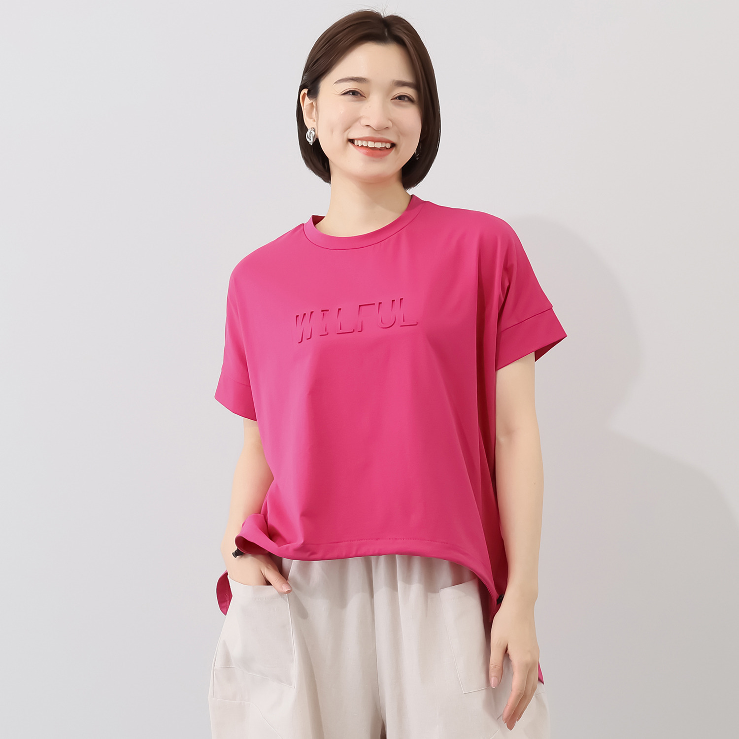 コイビトミサキ ドローストリング付 ロゴアクセント プルオーバー