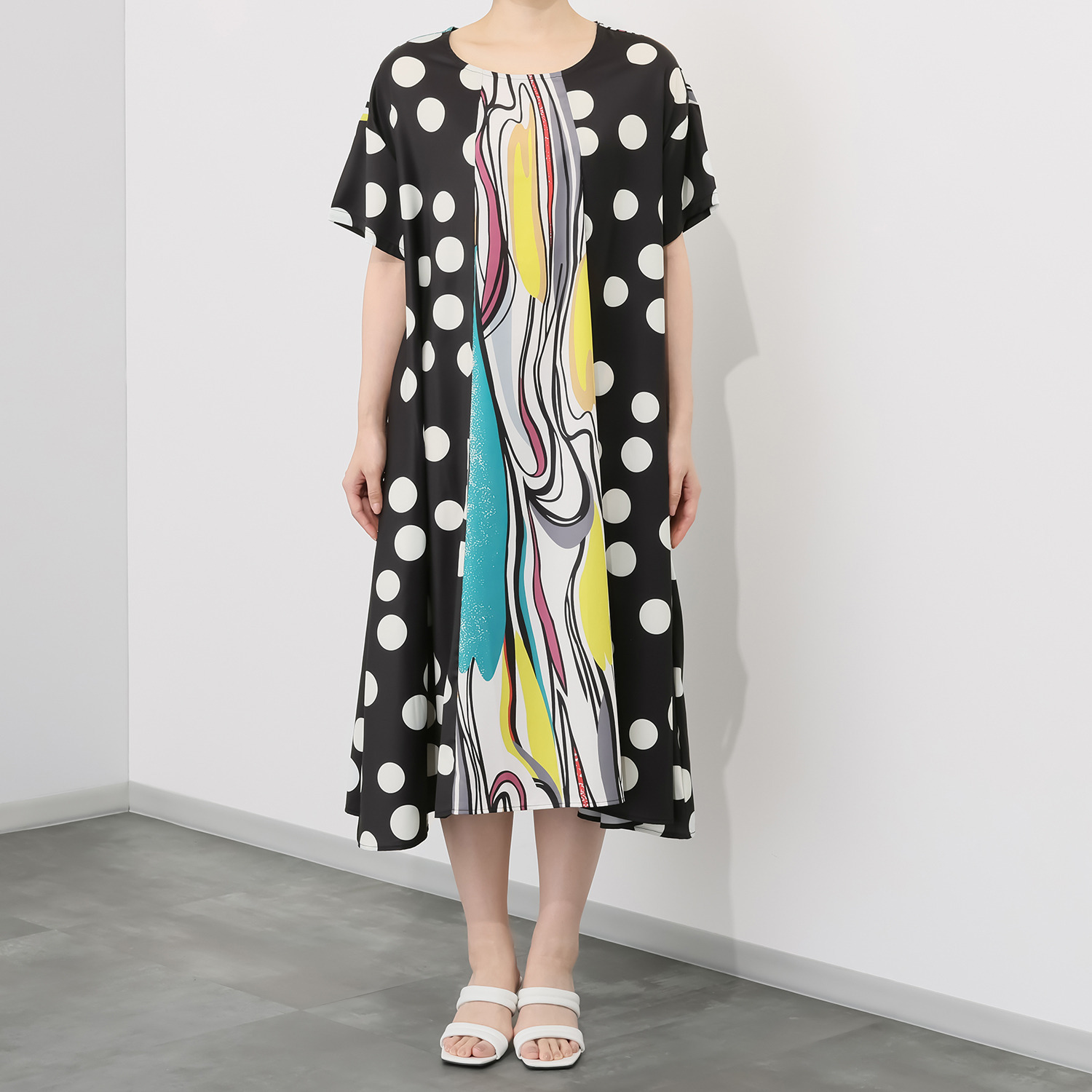 コイビトミサキ ドット＆アートプリント ワンピース