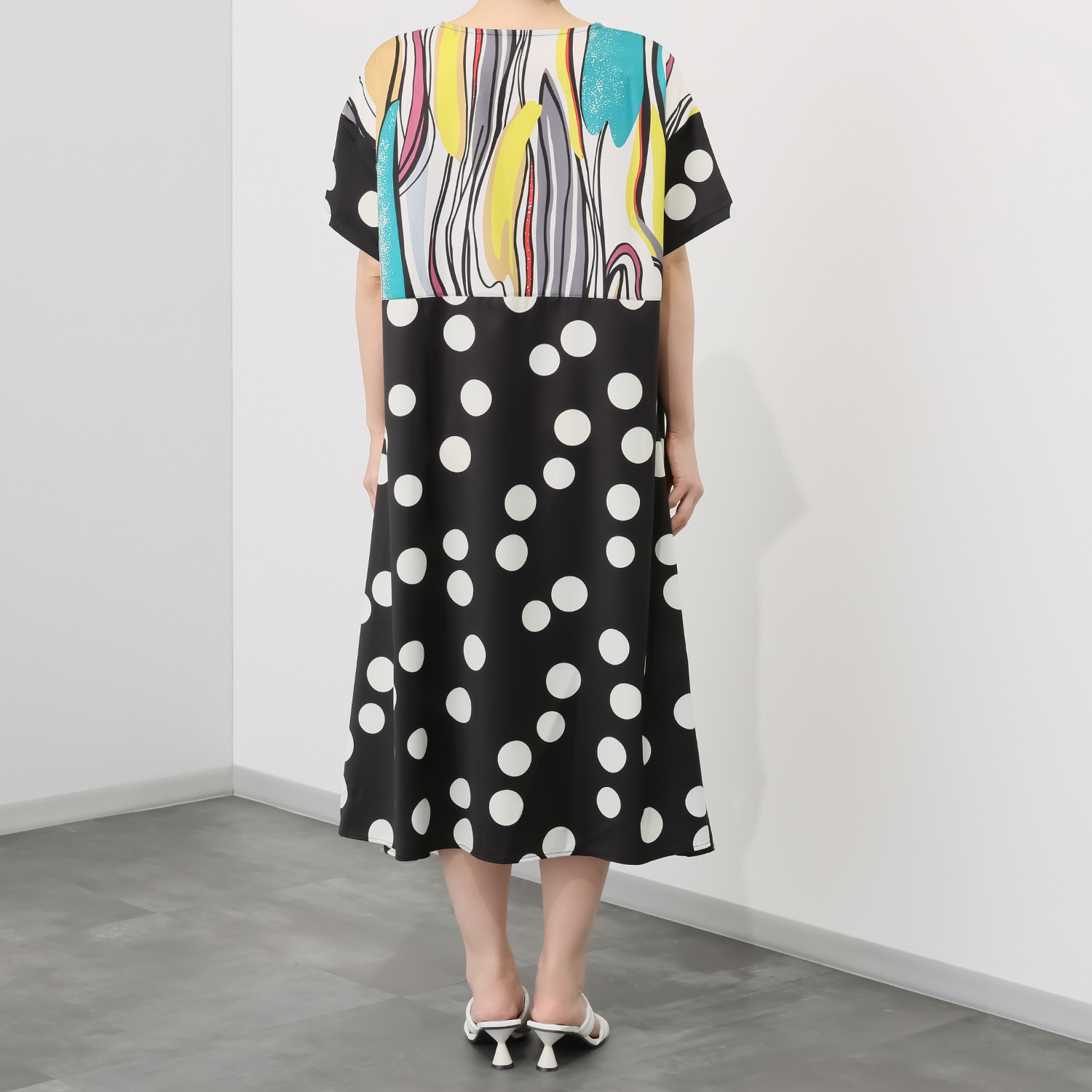 コイビトミサキ ドット＆アートプリント ワンピース