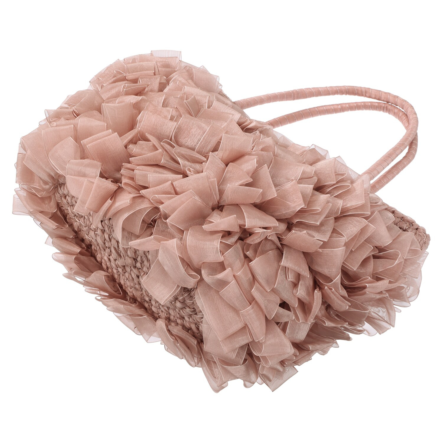 クーコ オーガンジーテープ フリルトート