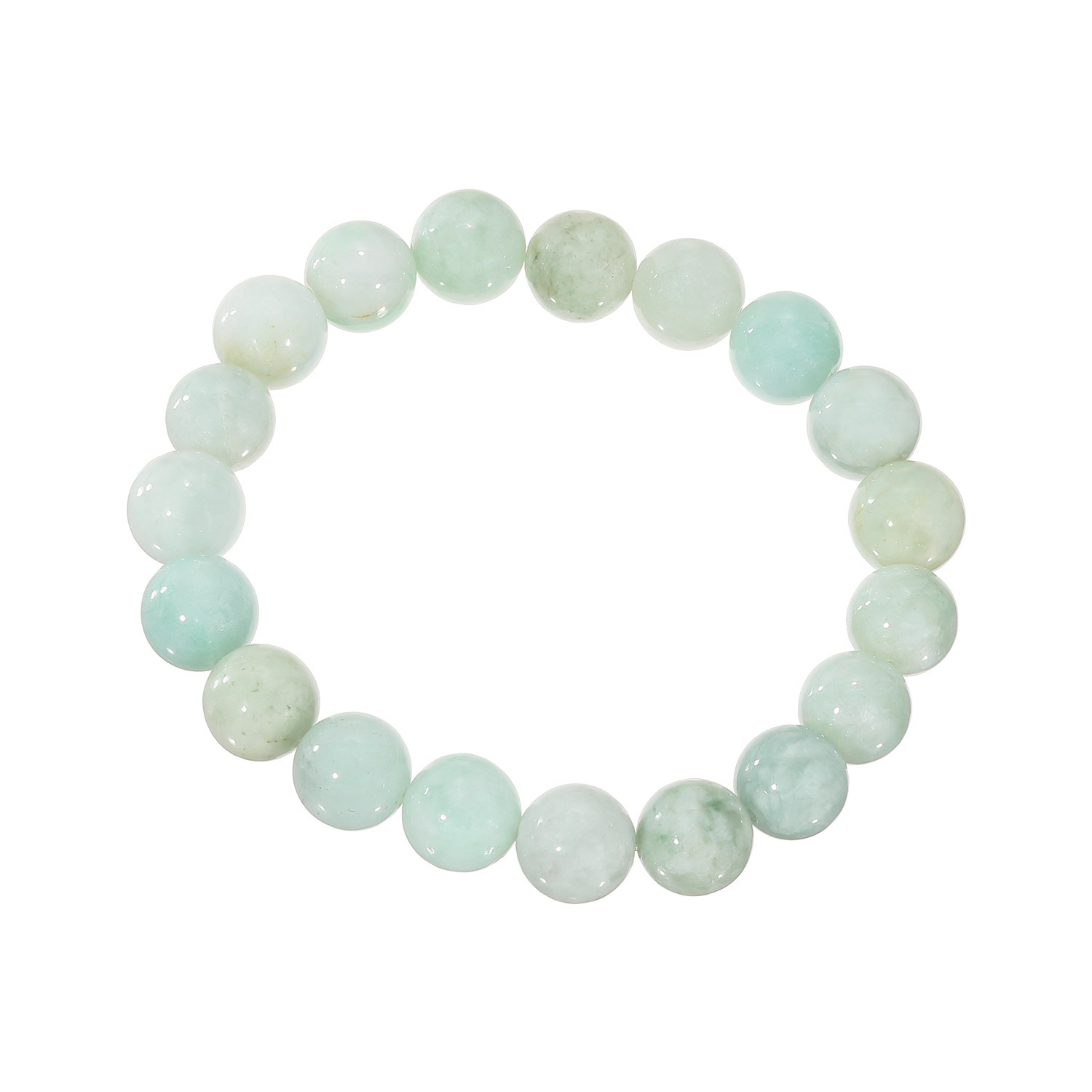 ジェイディッド 無着色本翡翠 イラスティック ブレスレット