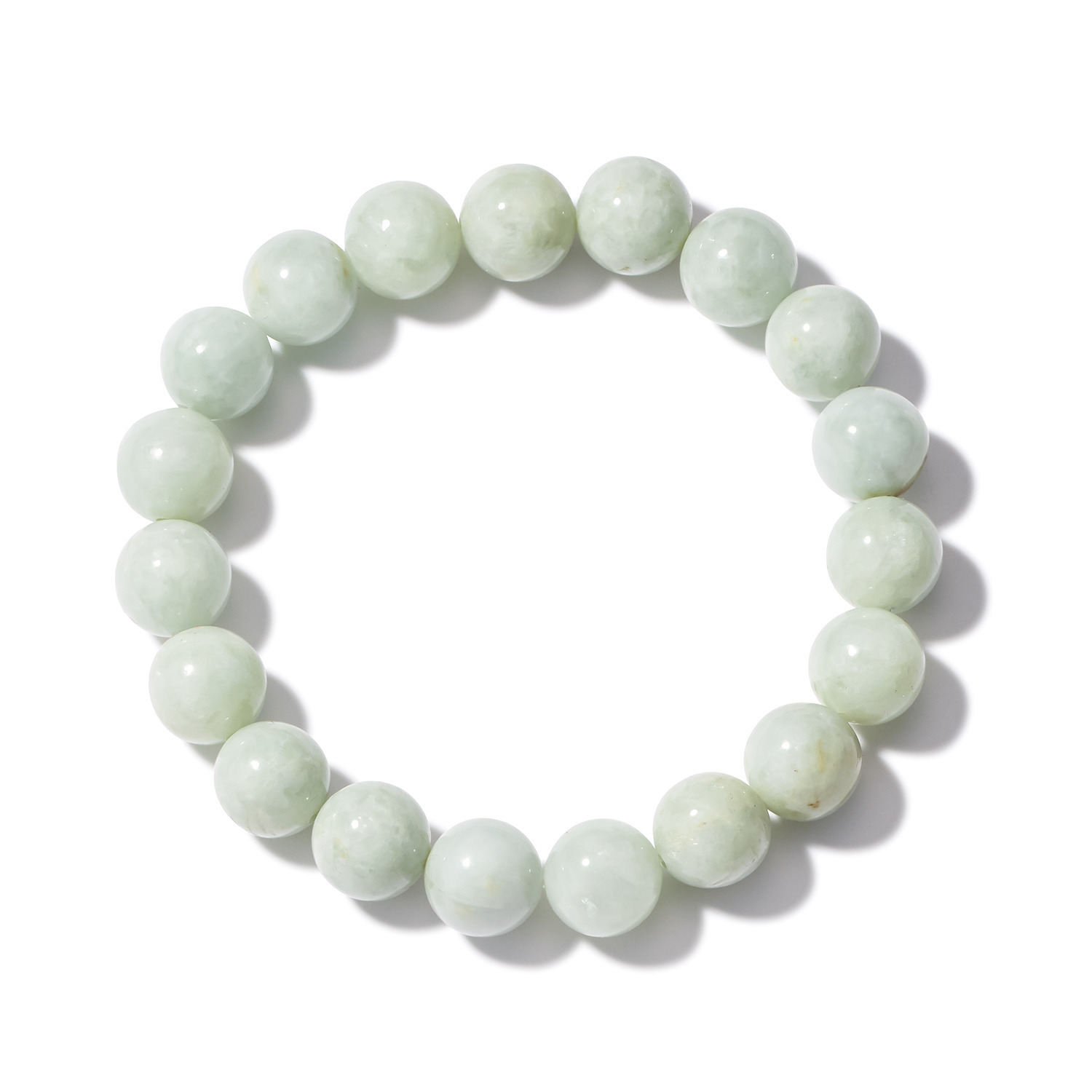 ジェイディッド 無着色本翡翠 イラスティック ブレスレット