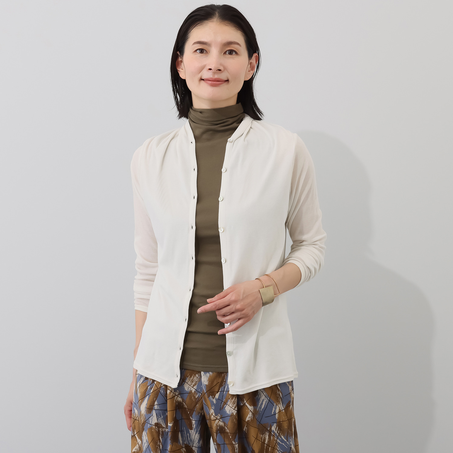 天使の綿シフォン 極上の肌触り！ ２ウェイカーディガン