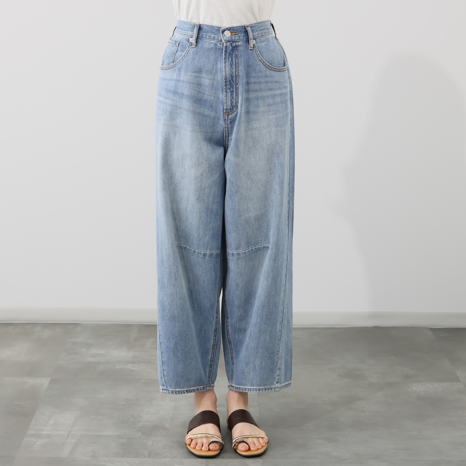 ＢＯＵＮＣＹ　ＢＯＮＤ 軽やかで柔らかい ライトオンスデニム カーブデザインパンツ