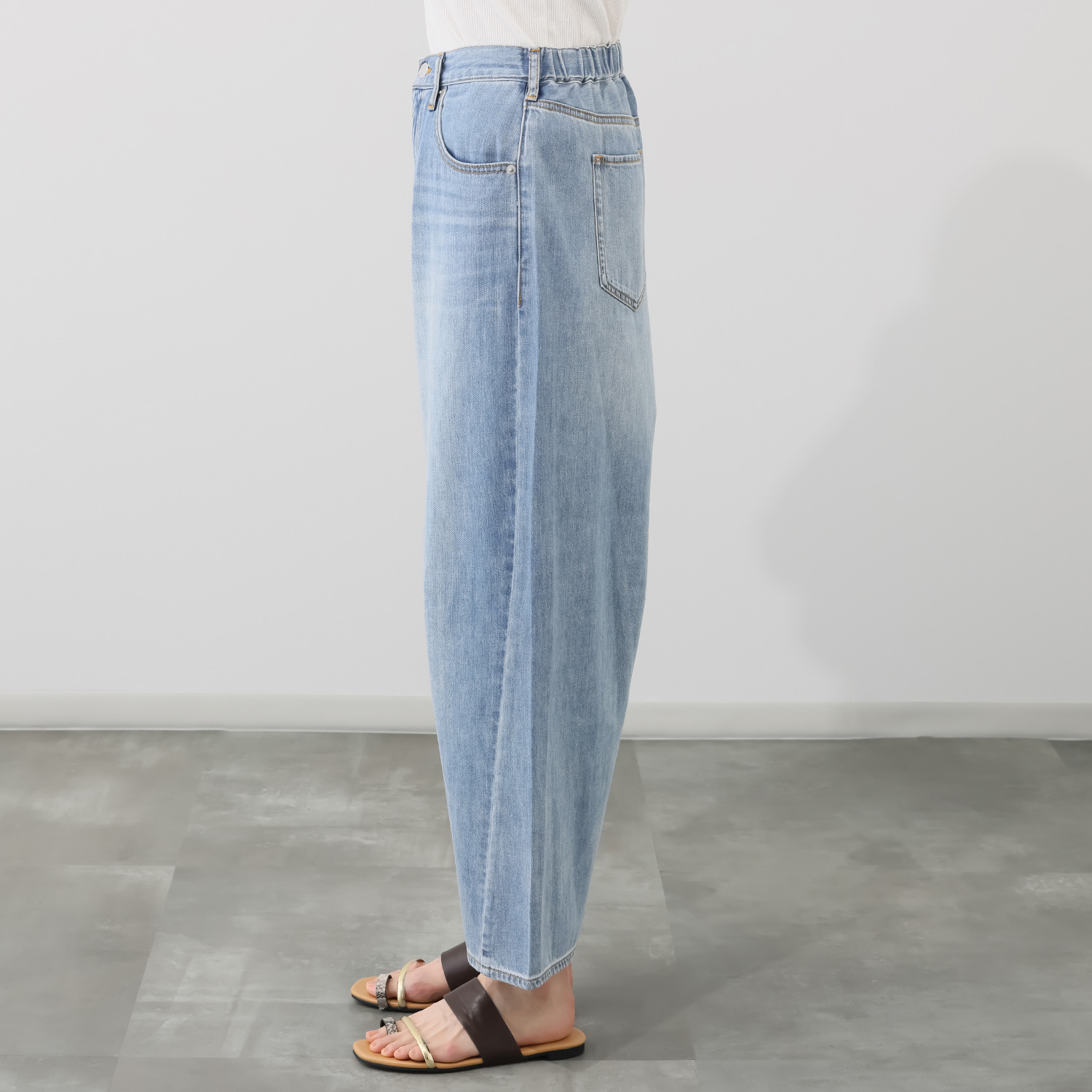 ＢＯＵＮＣＹ　ＢＯＮＤ 軽やかで柔らかい ライトオンスデニム カーブデザインパンツ