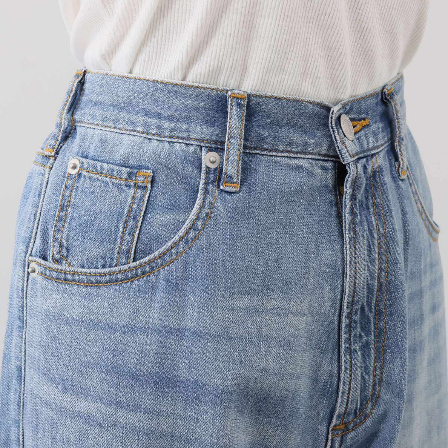 ＢＯＵＮＣＹ　ＢＯＮＤ 軽やかで柔らかい ライトオンスデニム カーブデザインパンツ