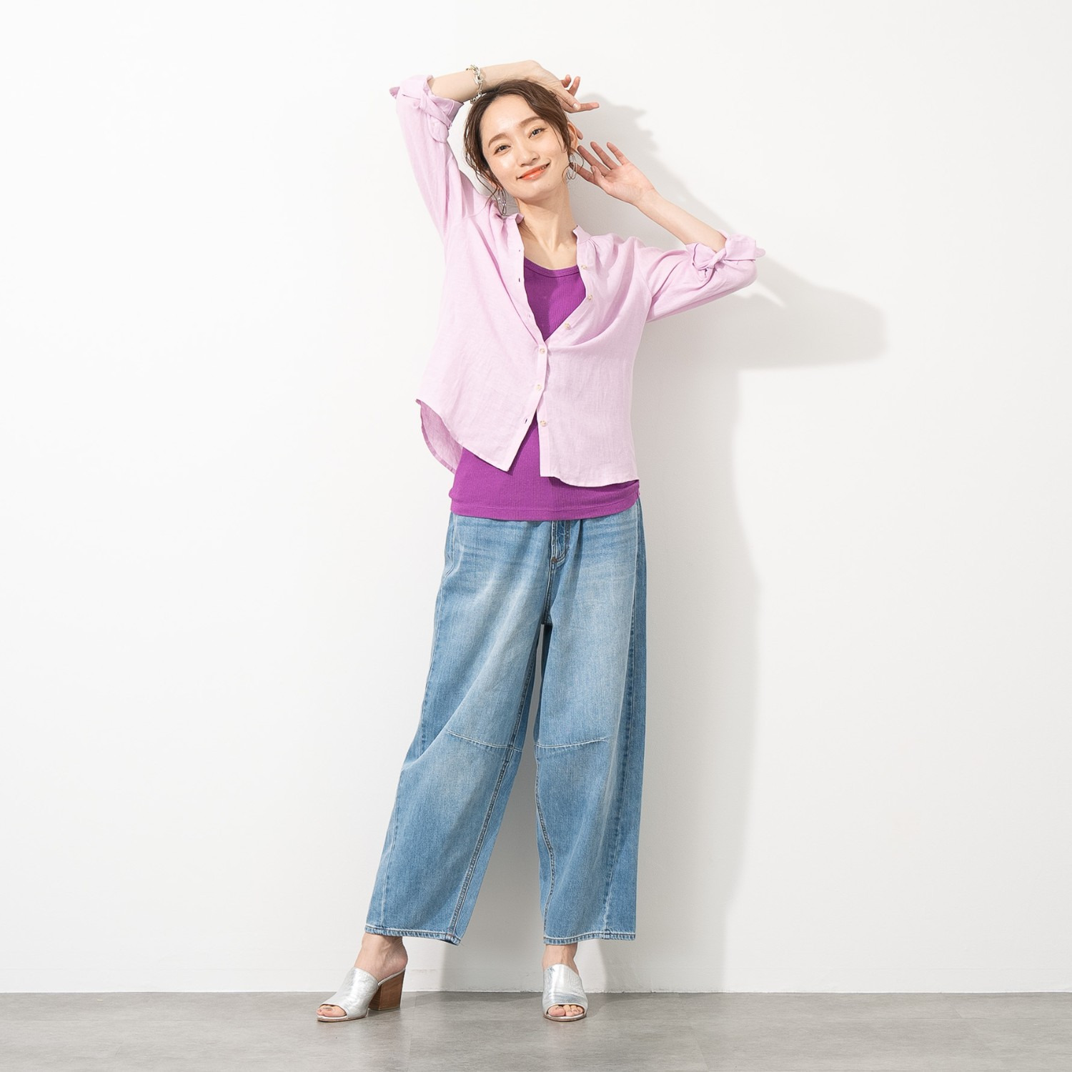 ＢＯＵＮＣＹ　ＢＯＮＤ 軽やかで柔らかい ライトオンスデニム カーブデザインパンツ