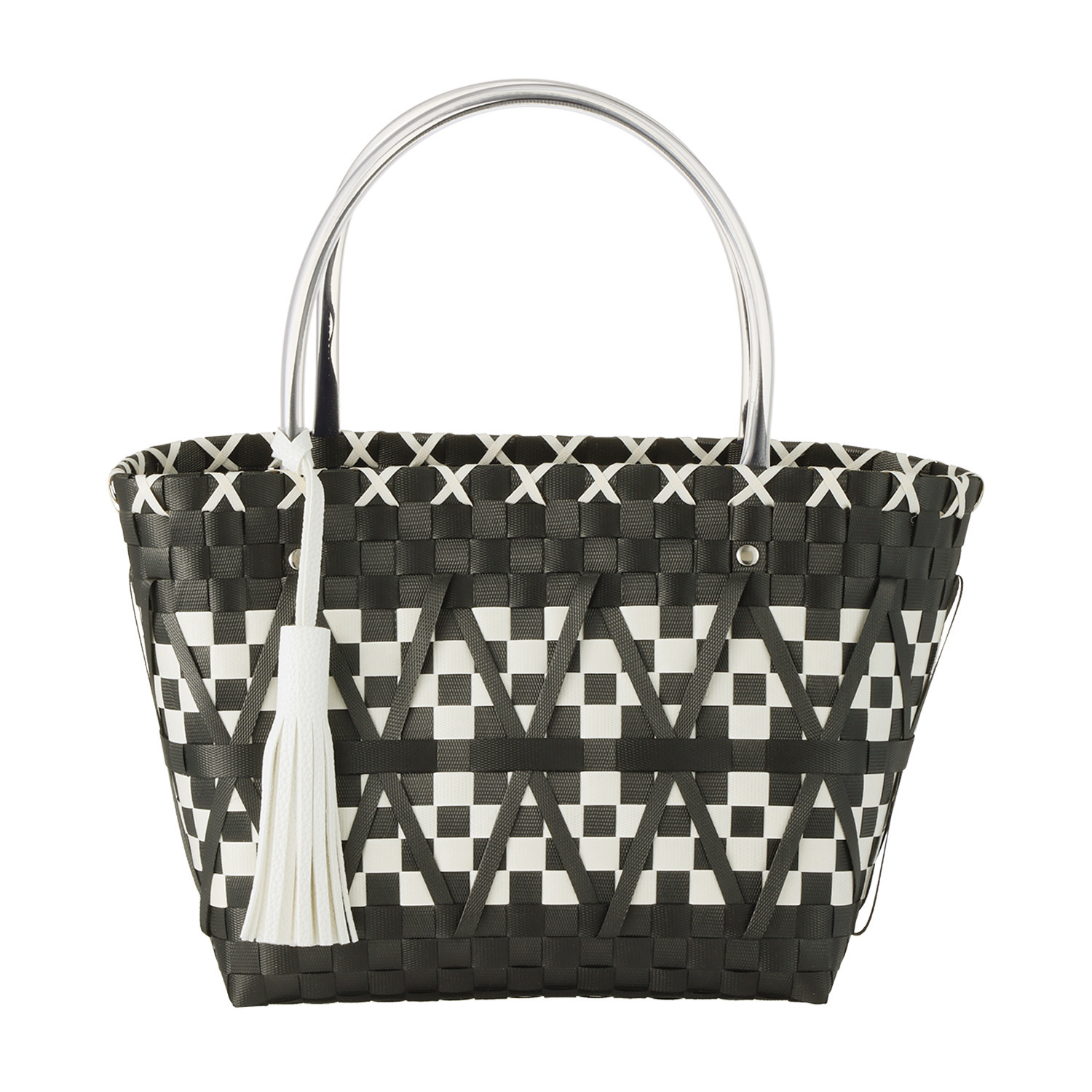 女の欲望 濡れてもお手入れ簡単！ 軽くて丈夫で使い勝手抜群 モノトーン メルカドバッグ