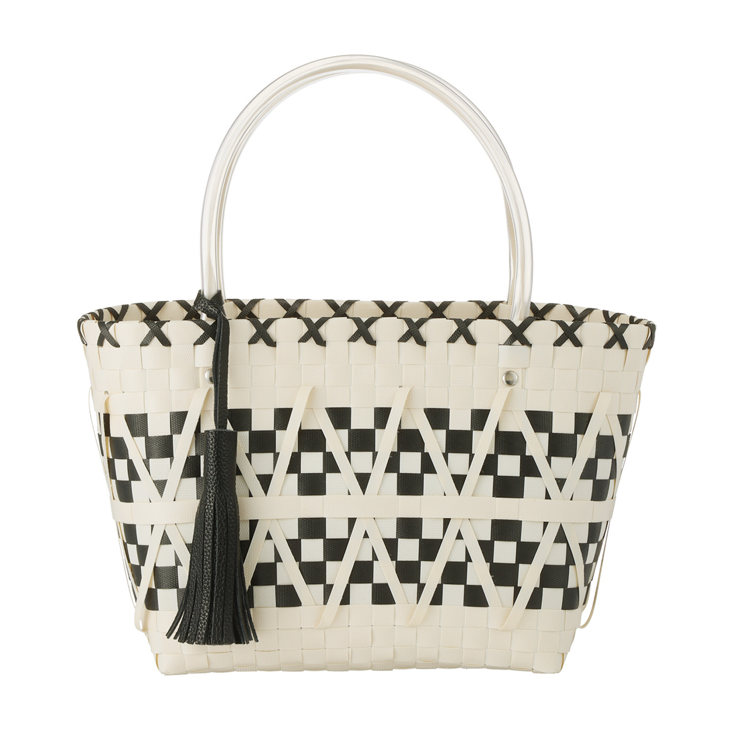 女の欲望 濡れてもお手入れ簡単！ 軽くて丈夫で使い勝手抜群 モノトーン メルカドバッグ