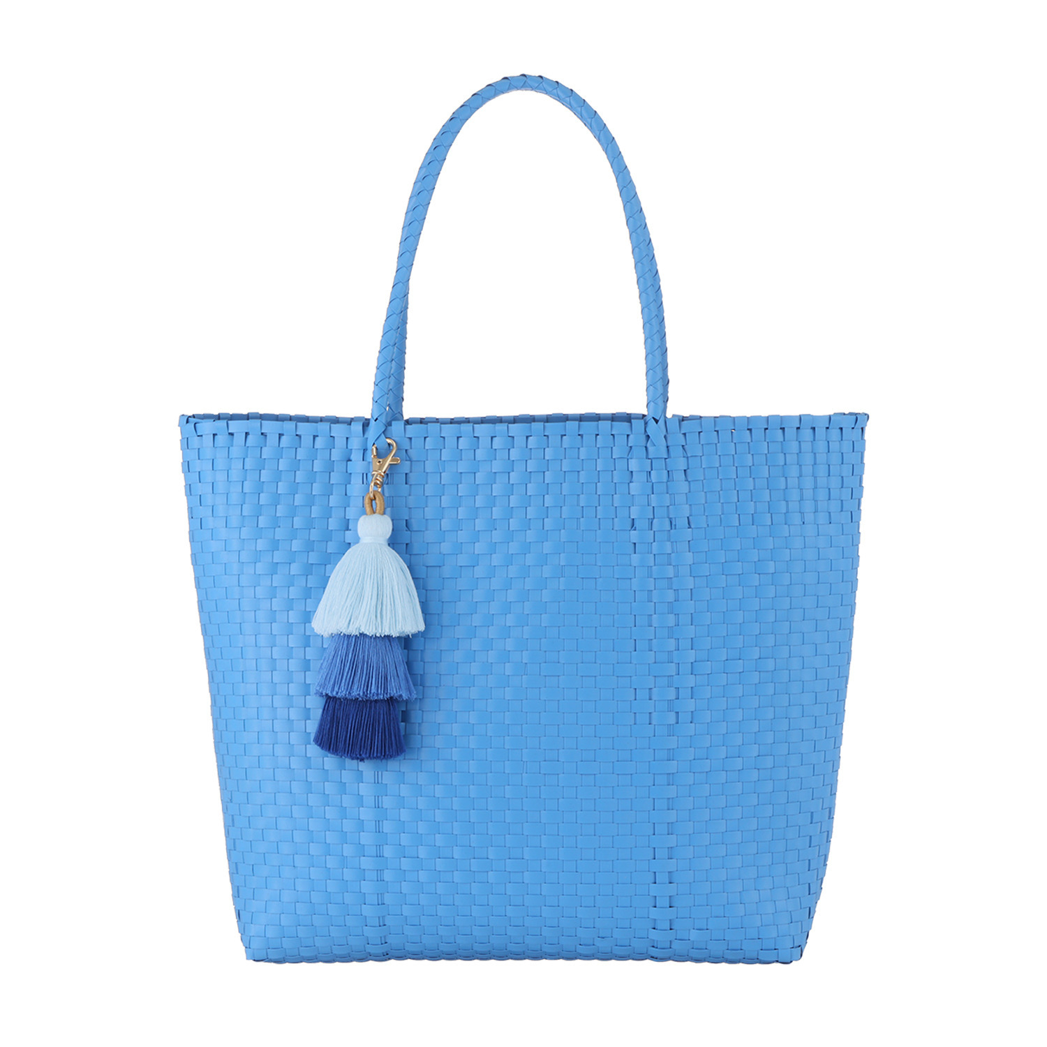 女の欲望 濡れてもお手入れ簡単！ 軽くて丈夫で使い勝手抜群 Ａ４サイズが入る カラフルタッセル付 メルカドバッグ