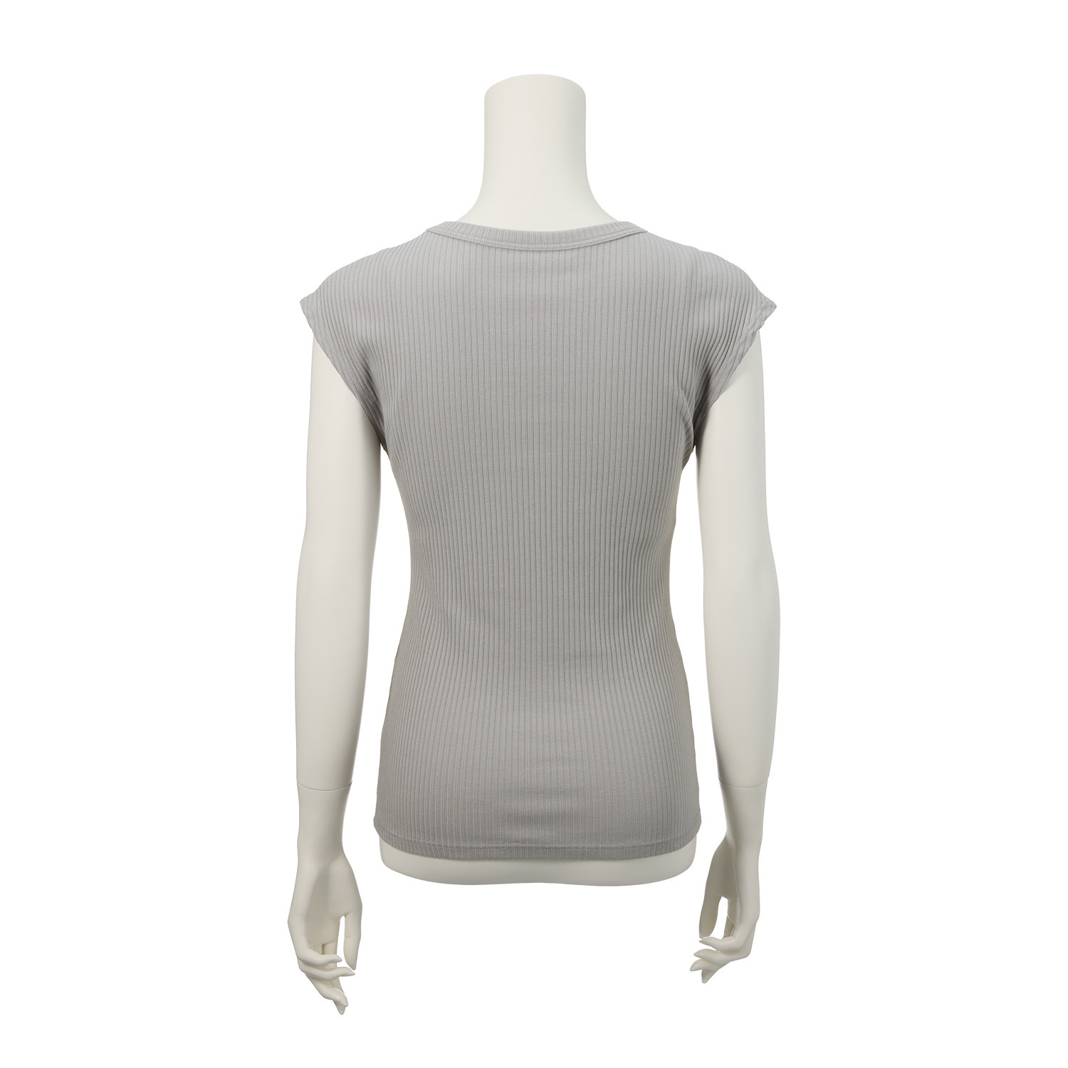 プラスケー コットンブレンド フレンチスリーブ カップ付 リブインナートップス ２枚セット