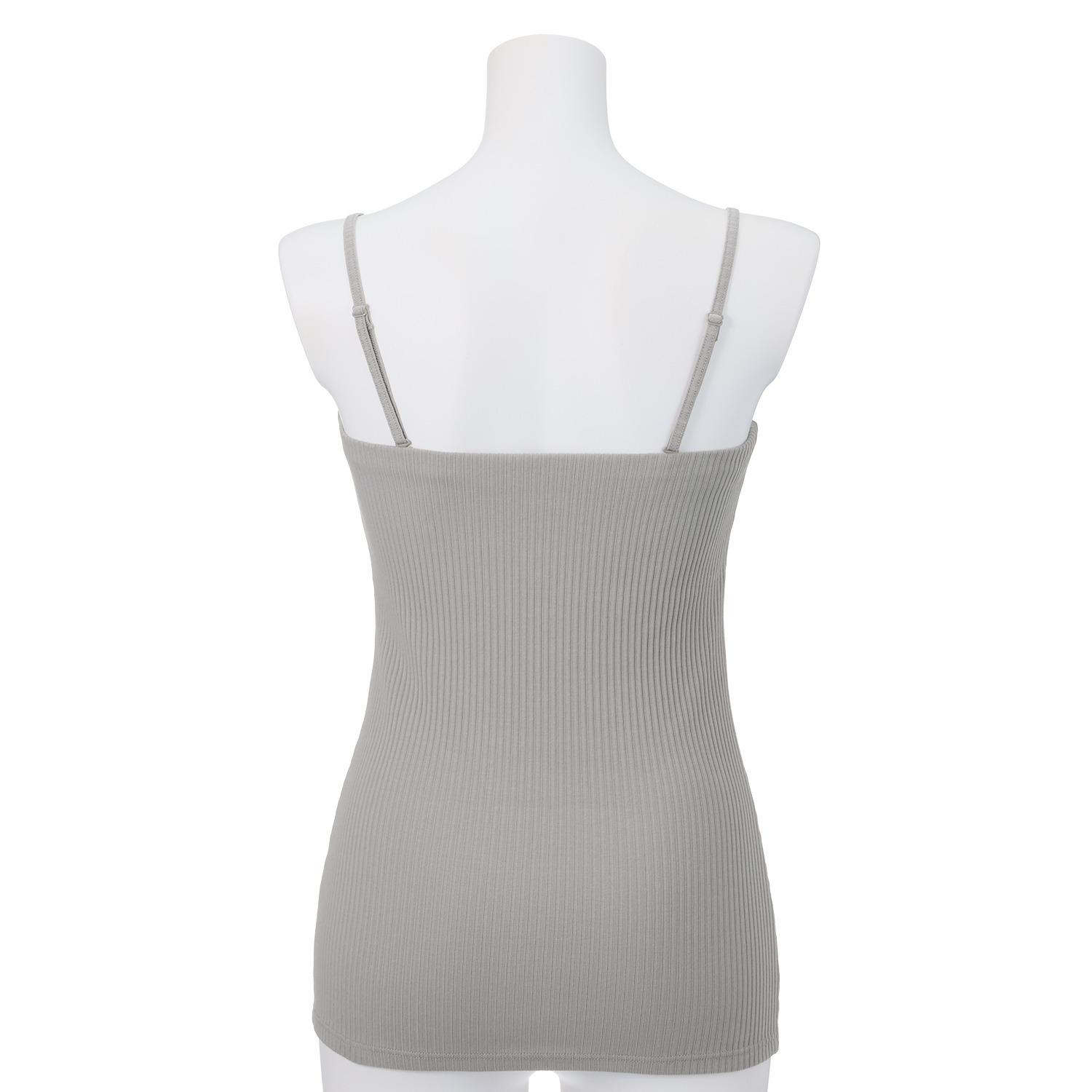 プラスケー コットンブレンド カップ付 リブベアトップ２枚セット