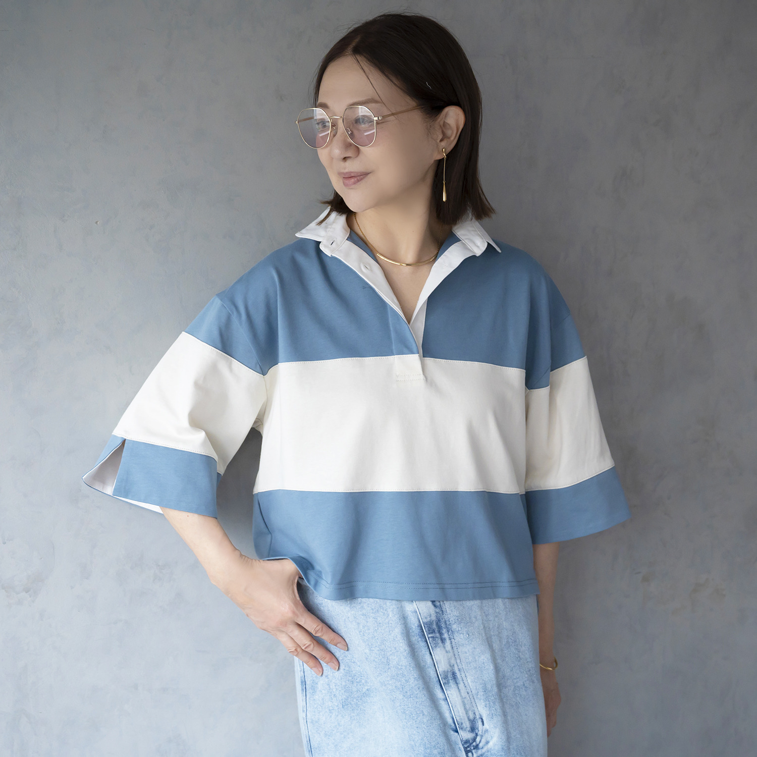 イロプライム 大人のラガーシャツ