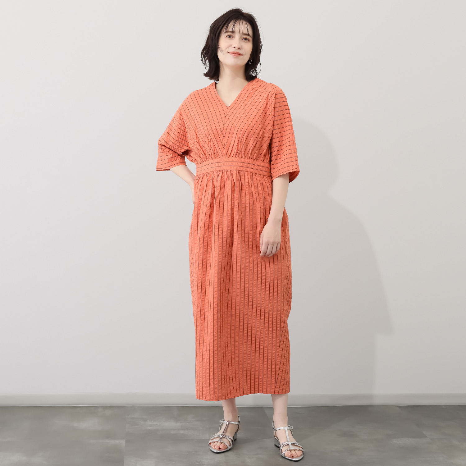 イロプライム ストライプワンピース