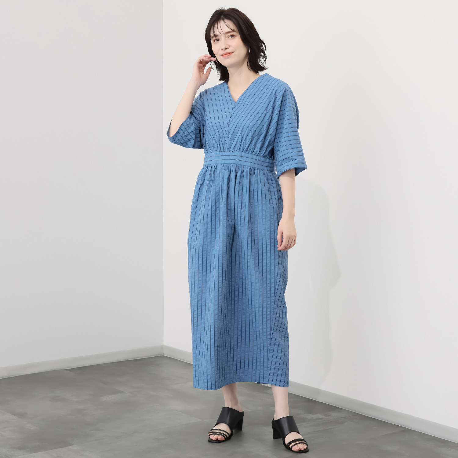 イロプライム ストライプワンピース