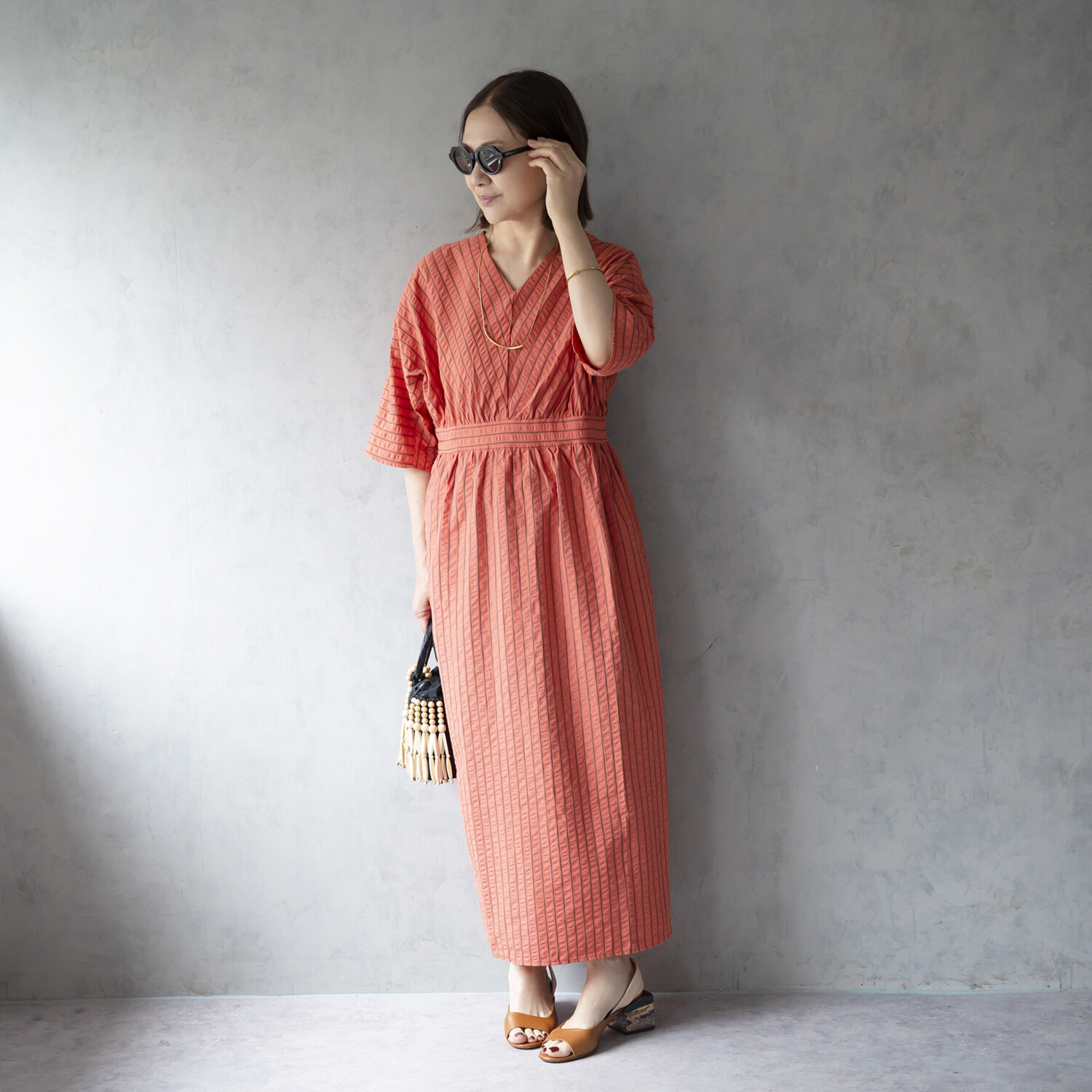 イロプライム ストライプワンピース