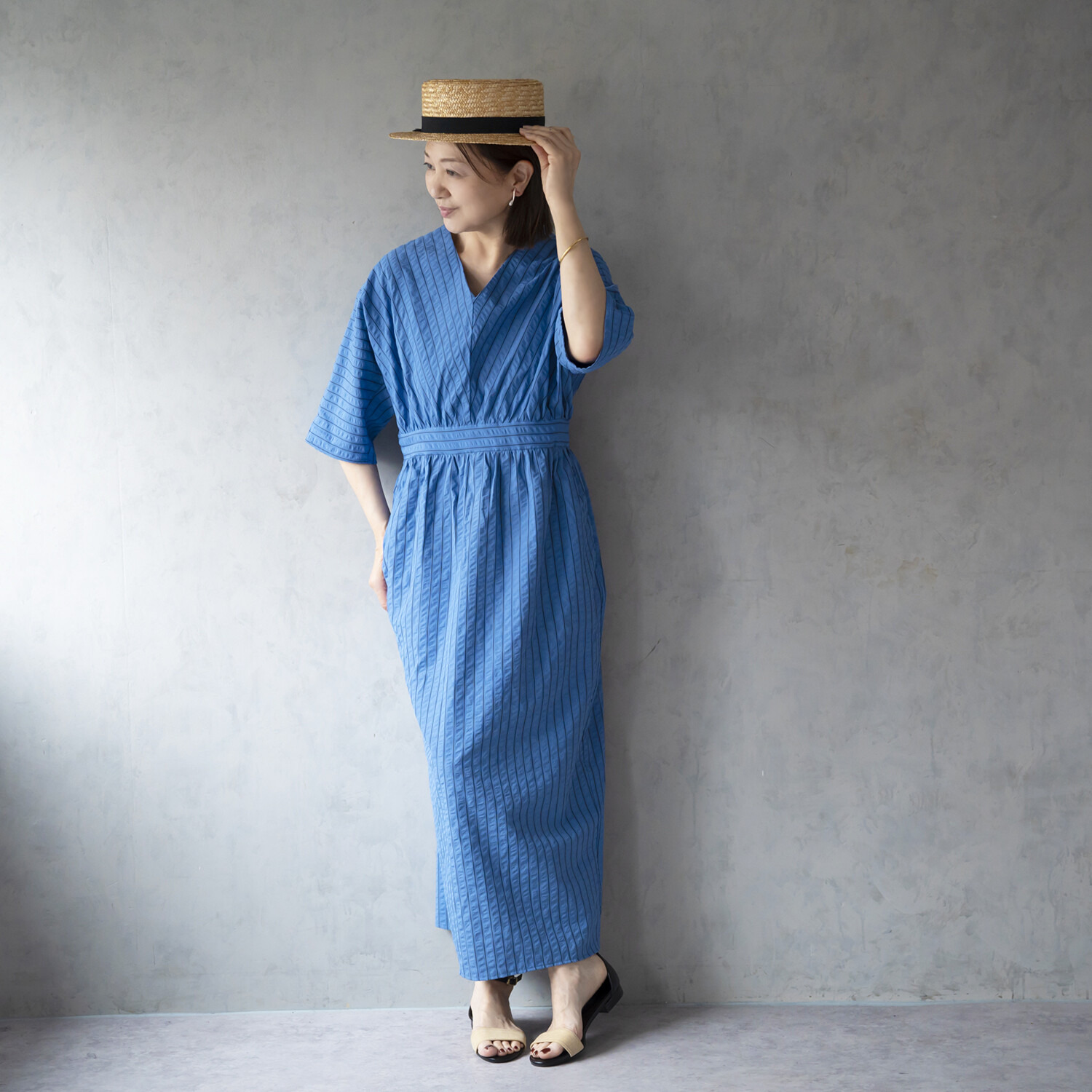 イロプライム ストライプワンピース