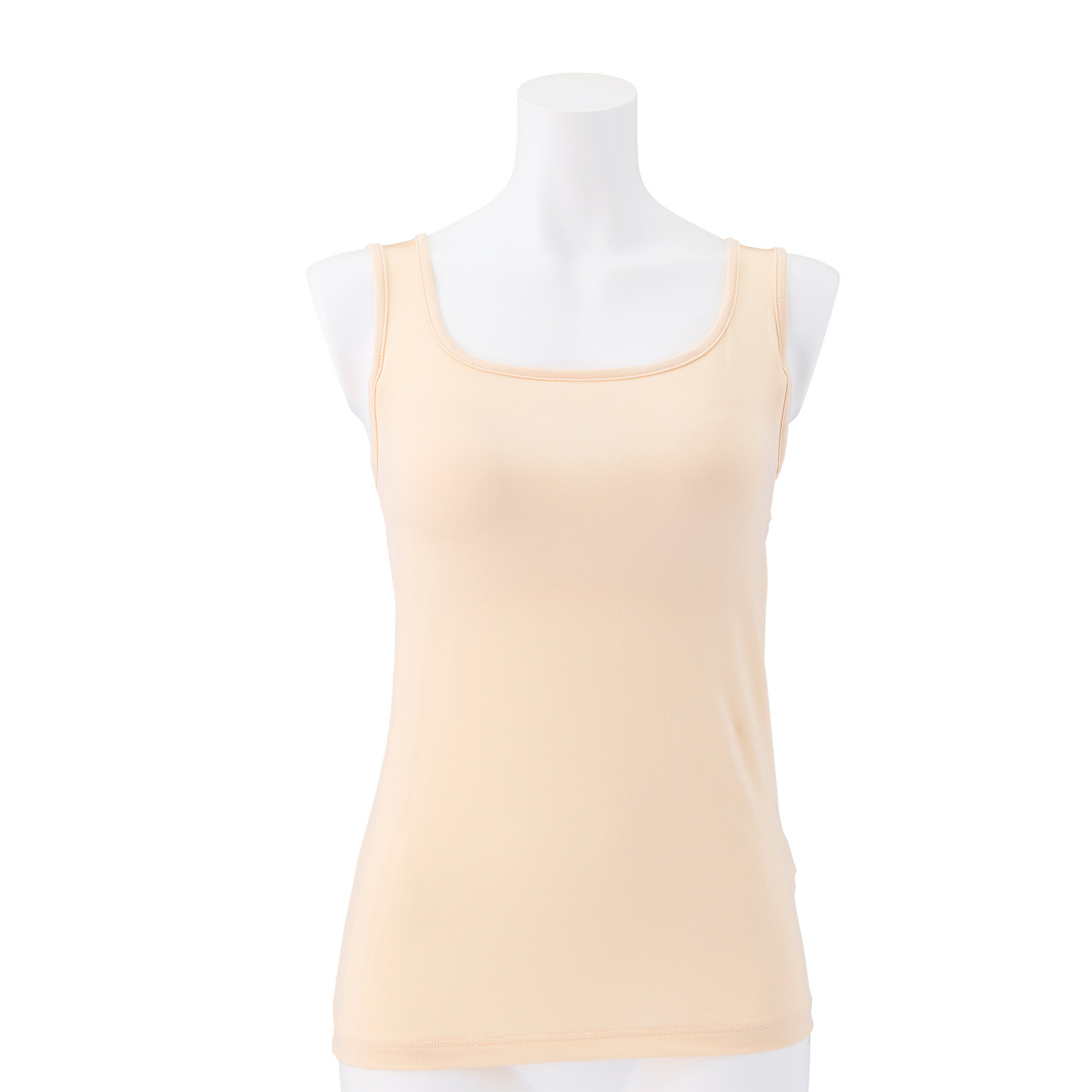 きれいになろう！ ひんやり涼しい！ プンギインギョン 接触冷感・抗菌防臭 カップ付きタンクトップ 同色２枚セット