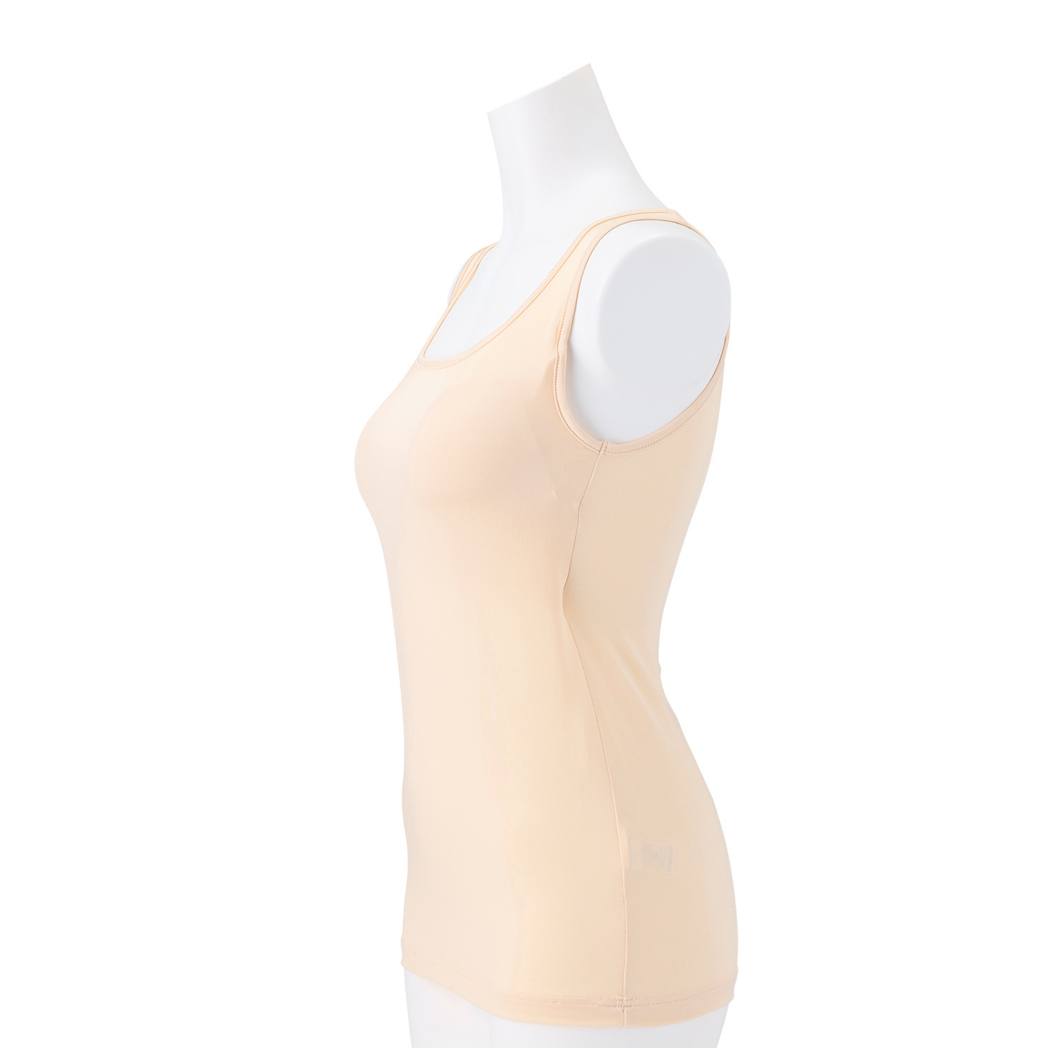 きれいになろう！ ひんやり涼しい！ プンギインギョン 接触冷感・抗菌防臭 カップ付きタンクトップ 同色２枚セット