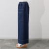 ベルデニム デザインポケット付 ワイドシルエット リラックスデニムパンツ