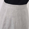 レア　ジェム 天然素材のマリアージュ フレンチリネンとウールで マニッシュに装う タックフレアースカート
