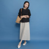 レア　ジェム 天然素材のマリアージュ フレンチリネンとウールで マニッシュに装う タックフレアースカート