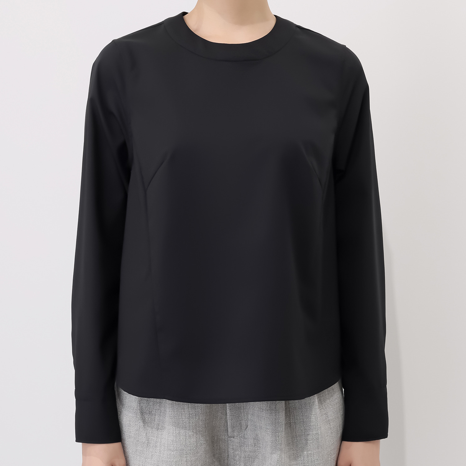 レア　ジェム 究極の細番手 プレミアムウール デザインＴブラウス