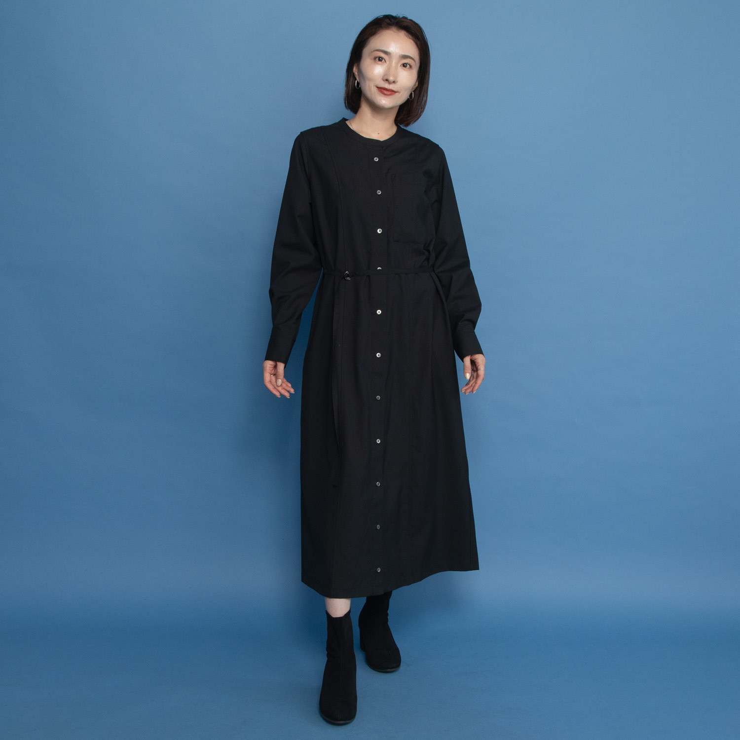 レア　ジェム 究極の細番手 プレミアムウール ロングワンピース