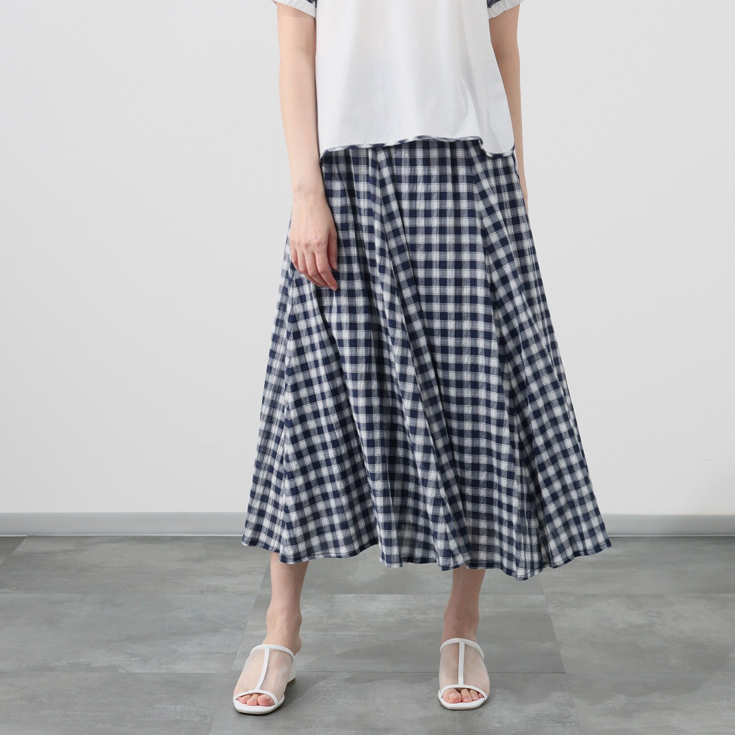 スタイル・ラヴィー シャーリング ギンガムチェックスカート