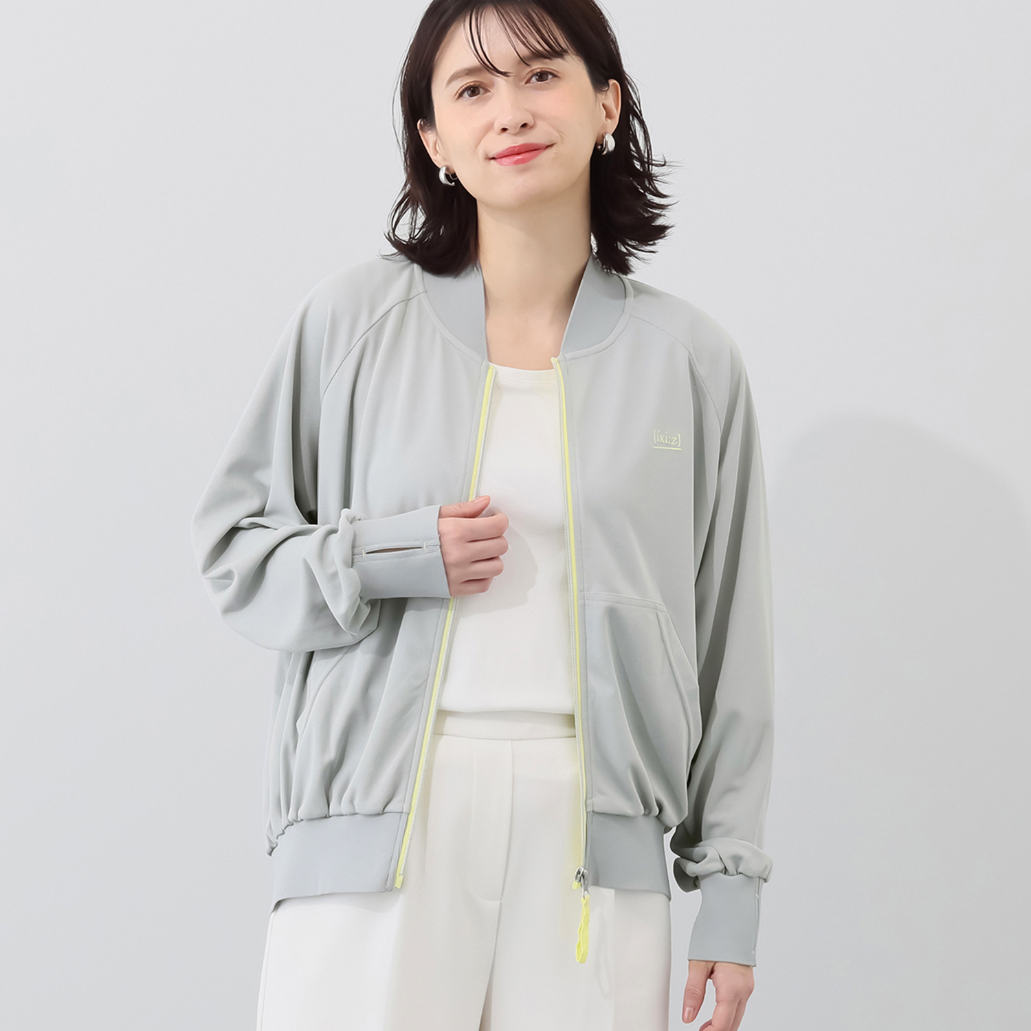 イクシーズ 夏にうれしい ＵＶカット・接触冷感 ライトブルゾン