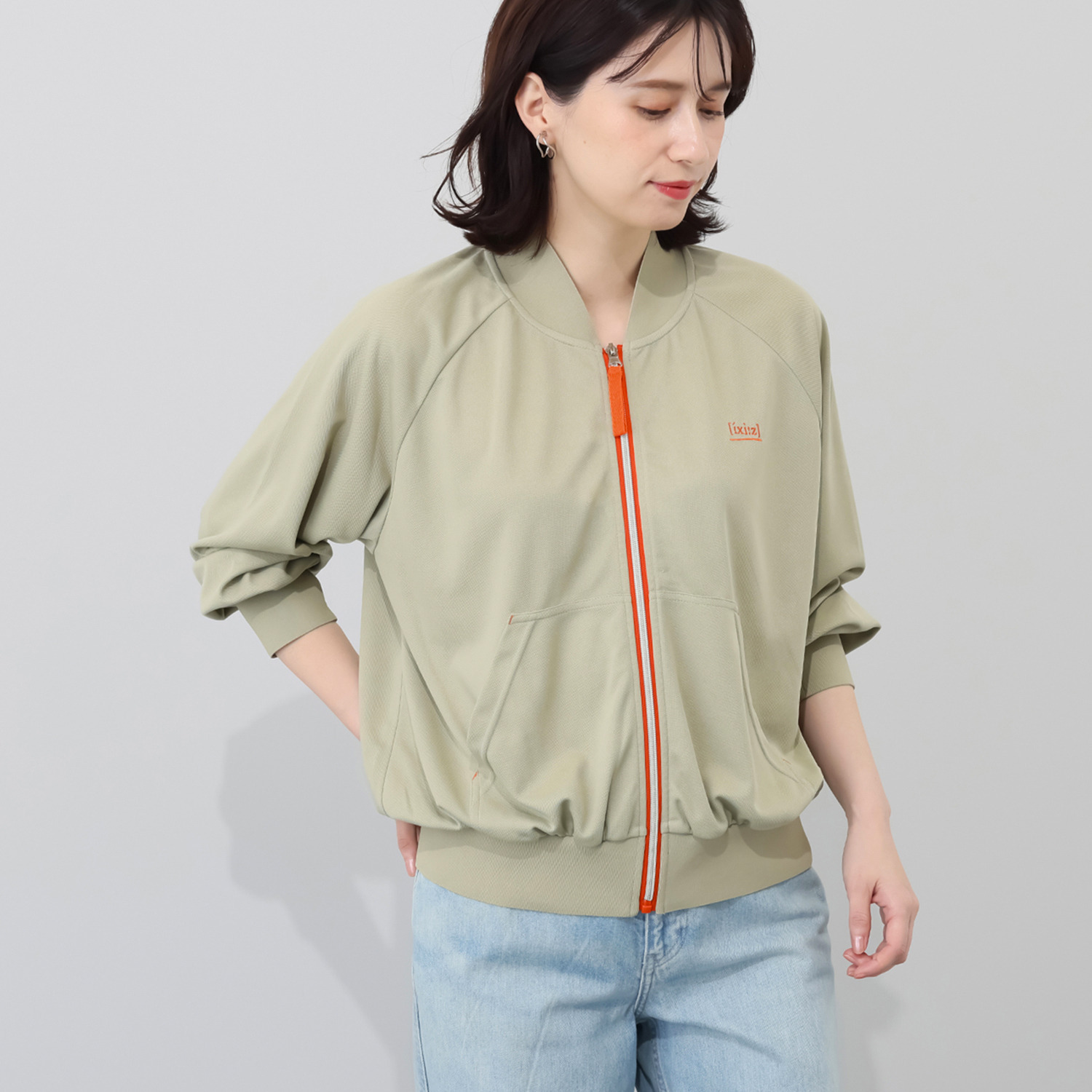 イクシーズ 夏にうれしい ＵＶカット・接触冷感 ライトブルゾン