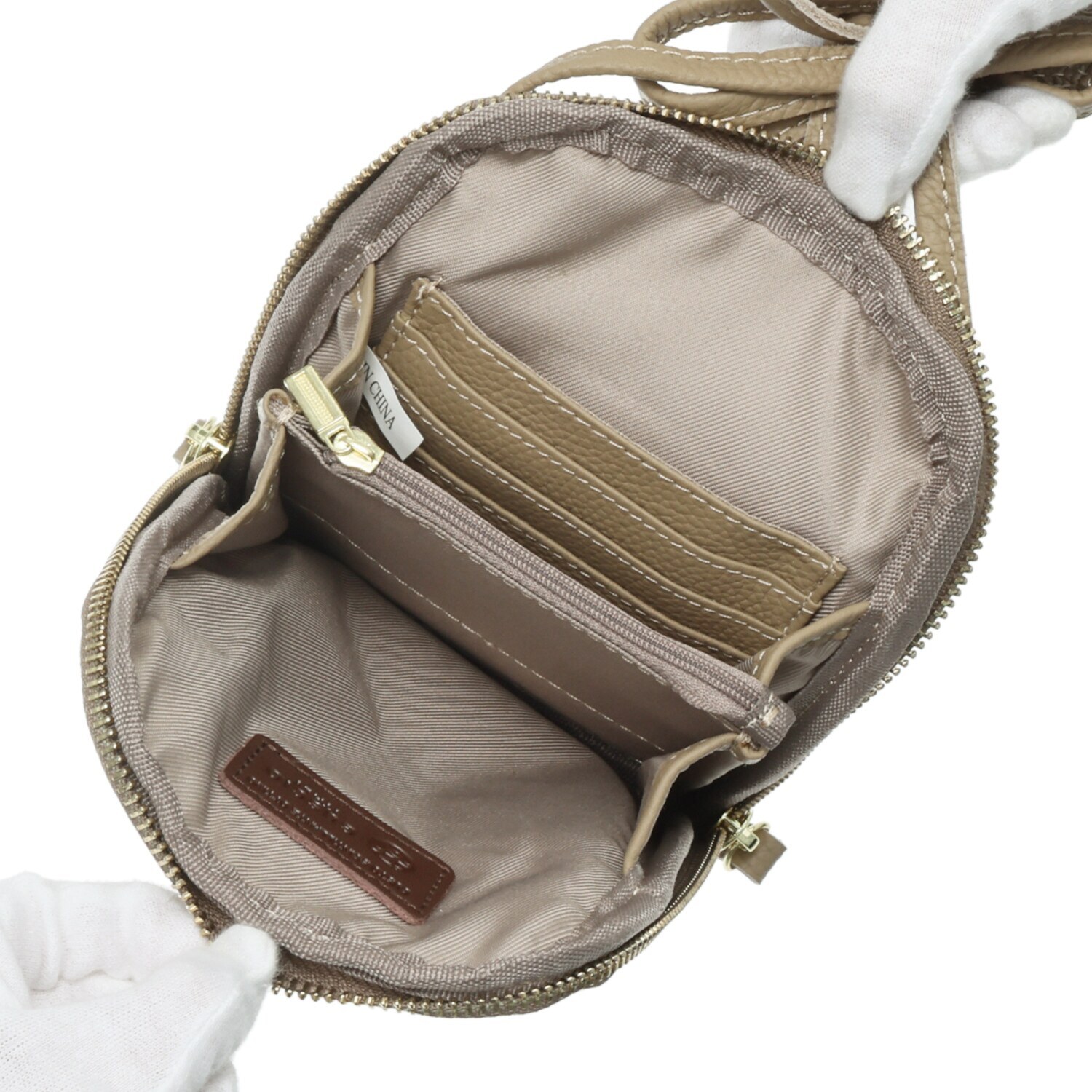 グッシオイタリー 牛革 スマホショルダーバッグ