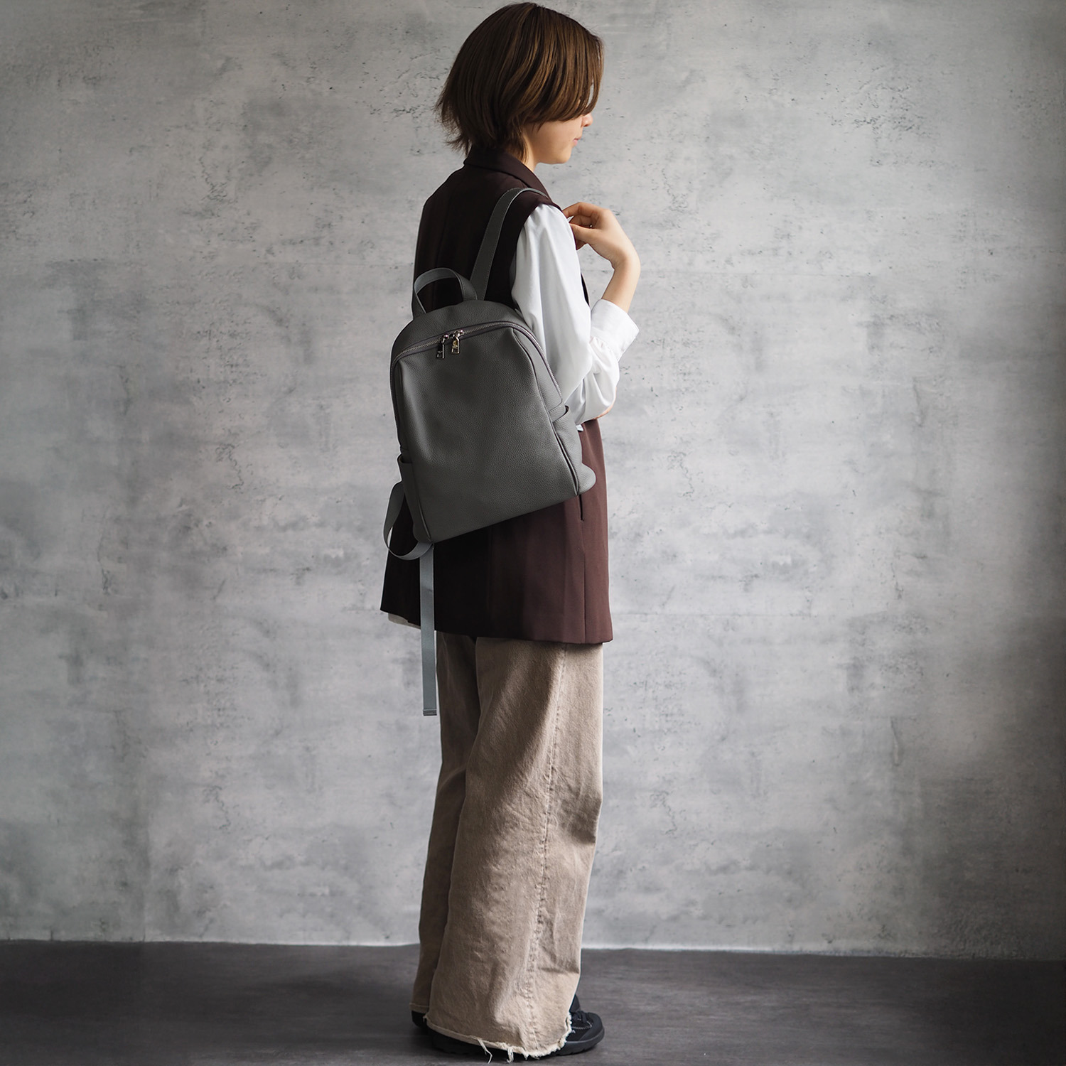 グッシオイタリー 牛革 リュック