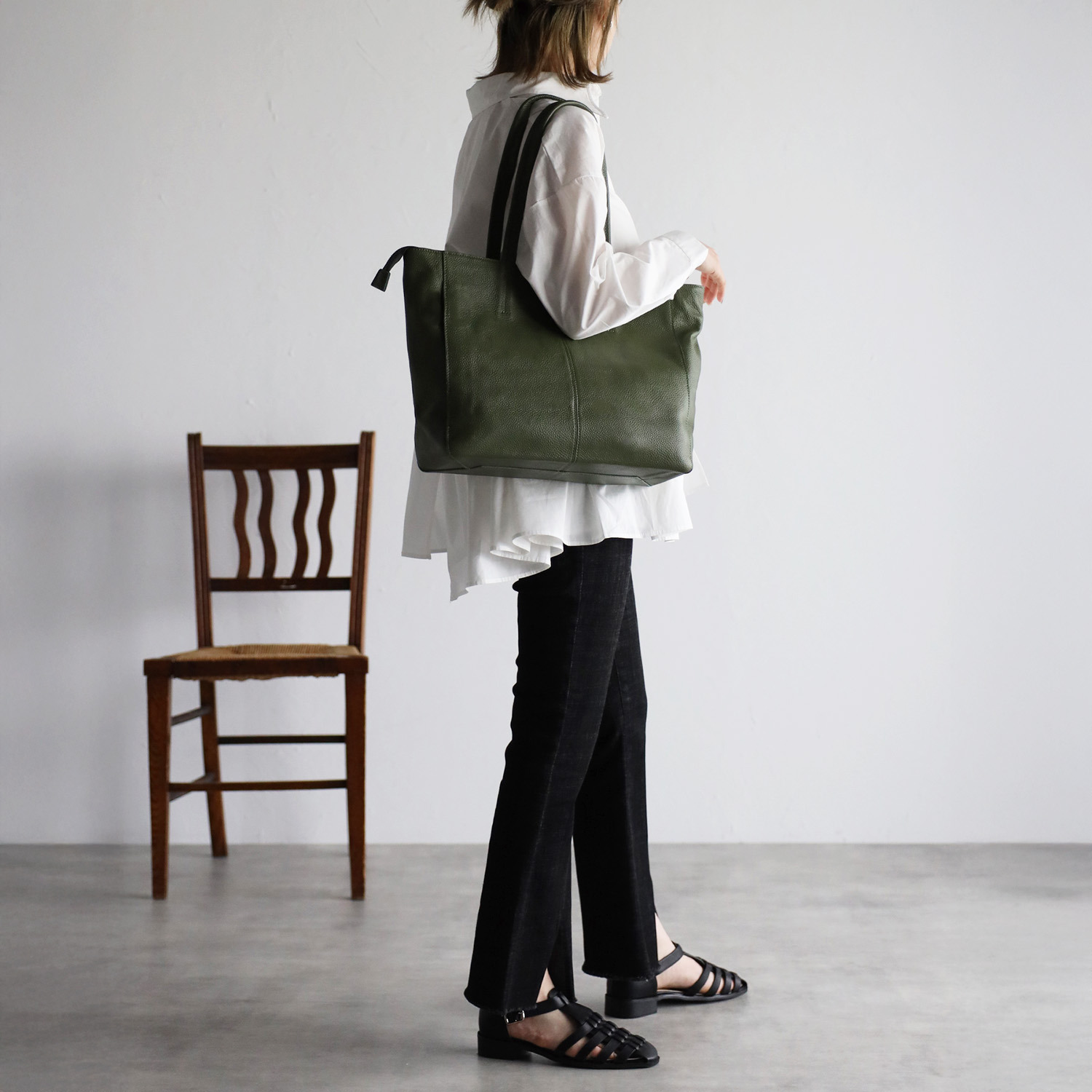 グッシオイタリー 牛革 トートバッグ