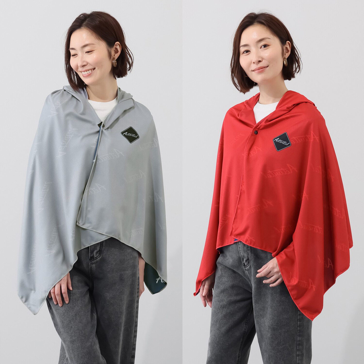 水で濡らして振るだけ！ 気化冷却効果で 驚きの冷たさ！ アクティバイタルライフ クールメイカー ２色セット